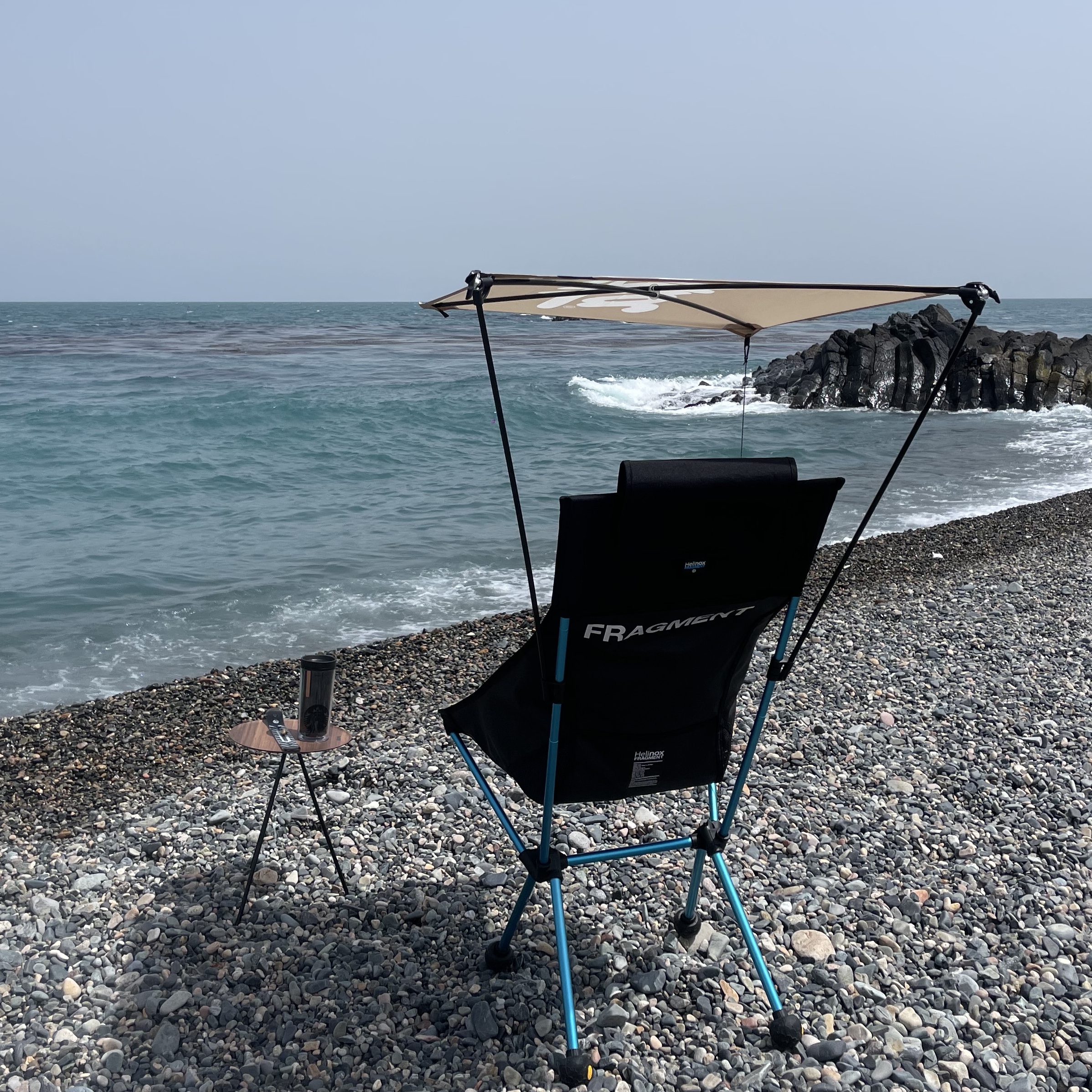 Helinox x Patta Chair 2 & Personal Shade, Helinox x Fragment Design Sunset Chair Black 착용 스타일