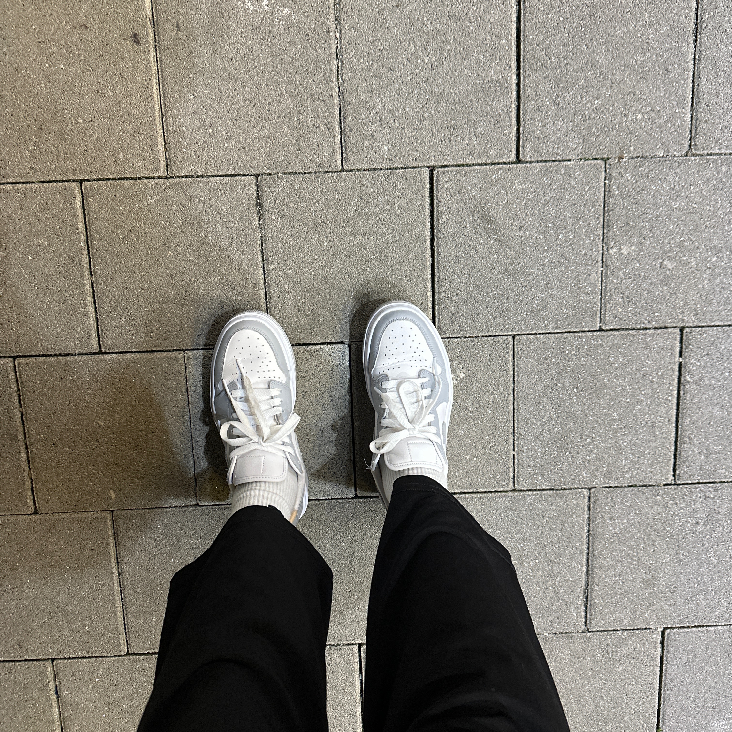 (W) Jordan 1 Elevate Low White and Wolf Grey 착용 스타일 - 2