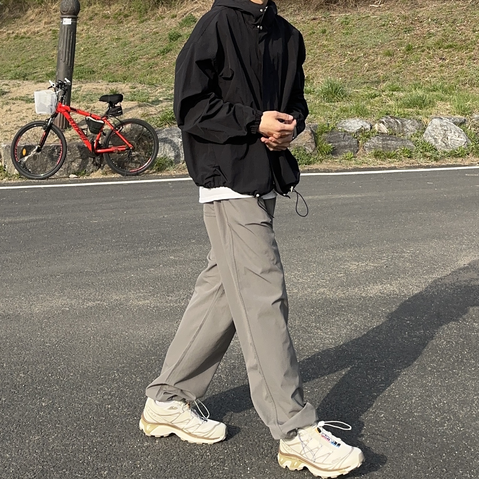 Salomon XT-6 Turtledove 착용 스타일 - 4