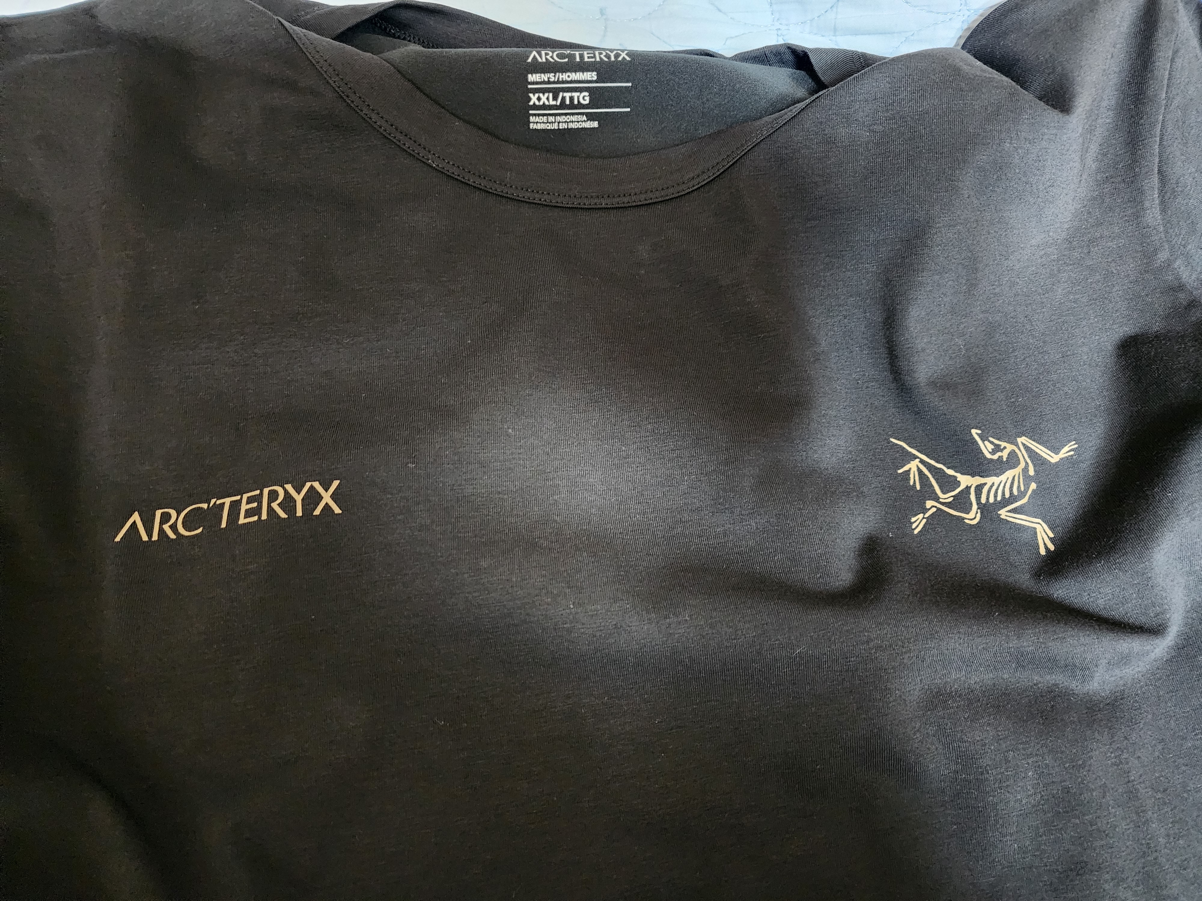 Arc'teryx Captive Split T-Shirt Black Gold 착용 스타일