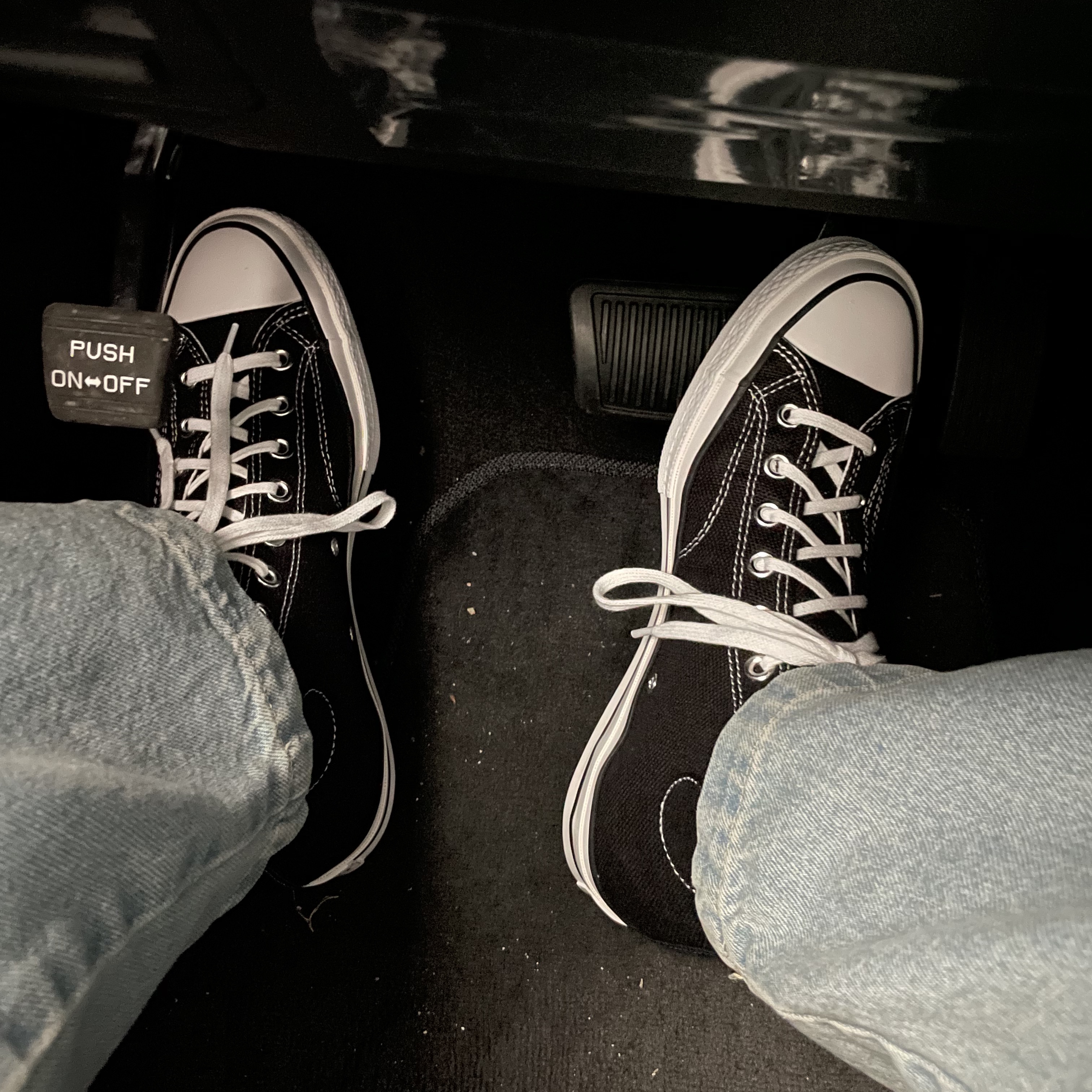 Converse x Stussy Chuck 70 High Black 착용 스타일