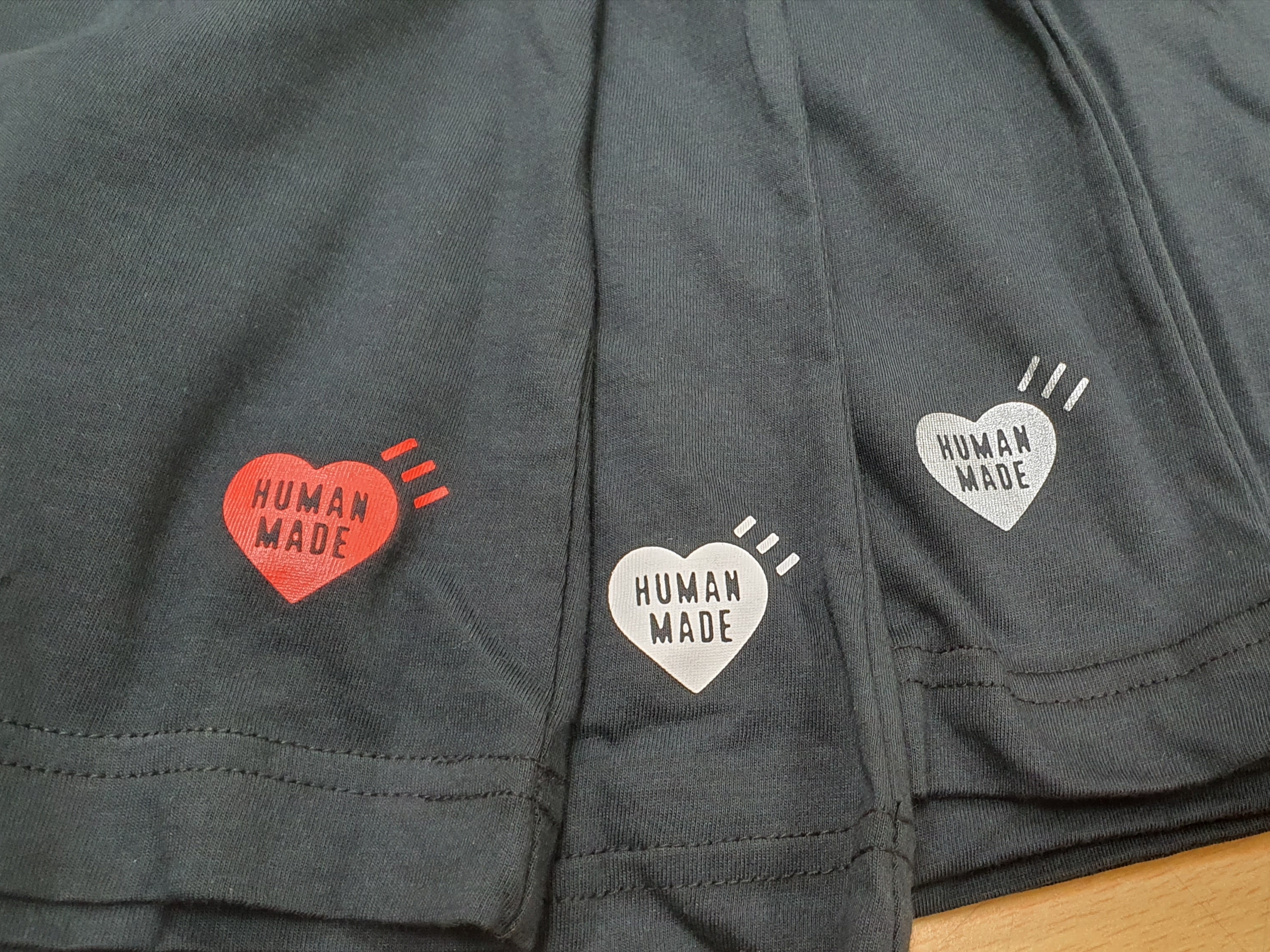 Human Made T-Shirts Black (3 Pack) 착용 스타일 - 1