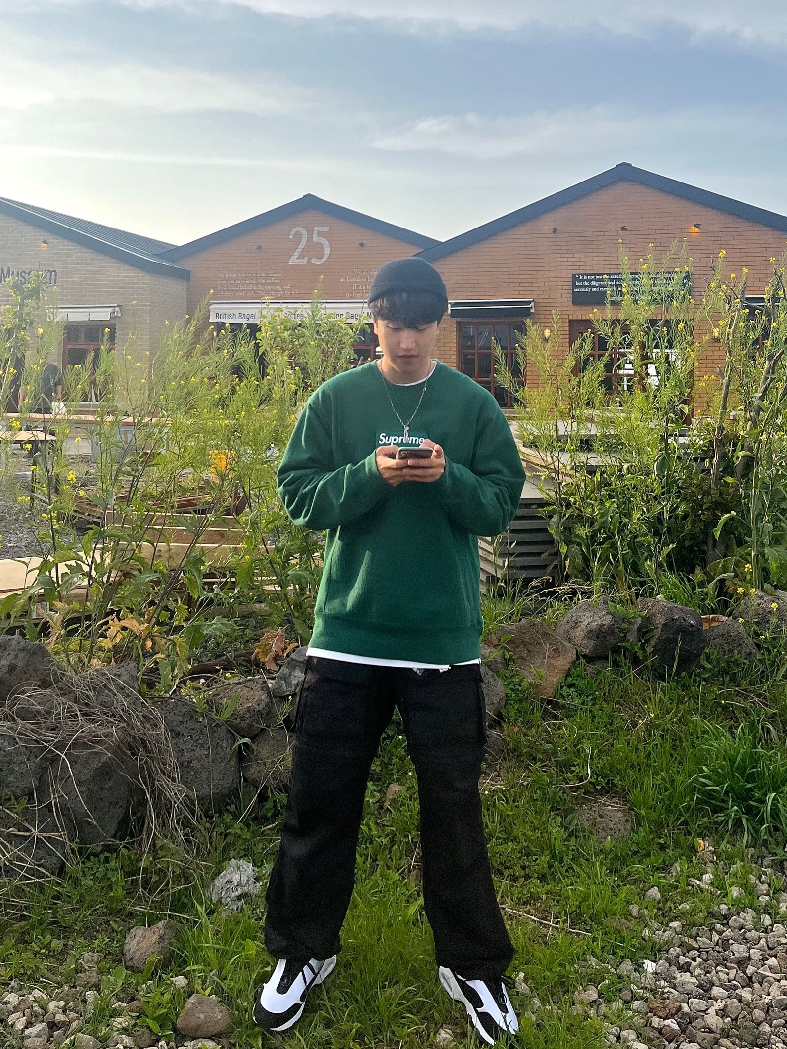 Supreme Box Logo Crewneck Dark Green - 18FW, Project G/R Convertible Tactical Pants Black 착용 스타일 - 4