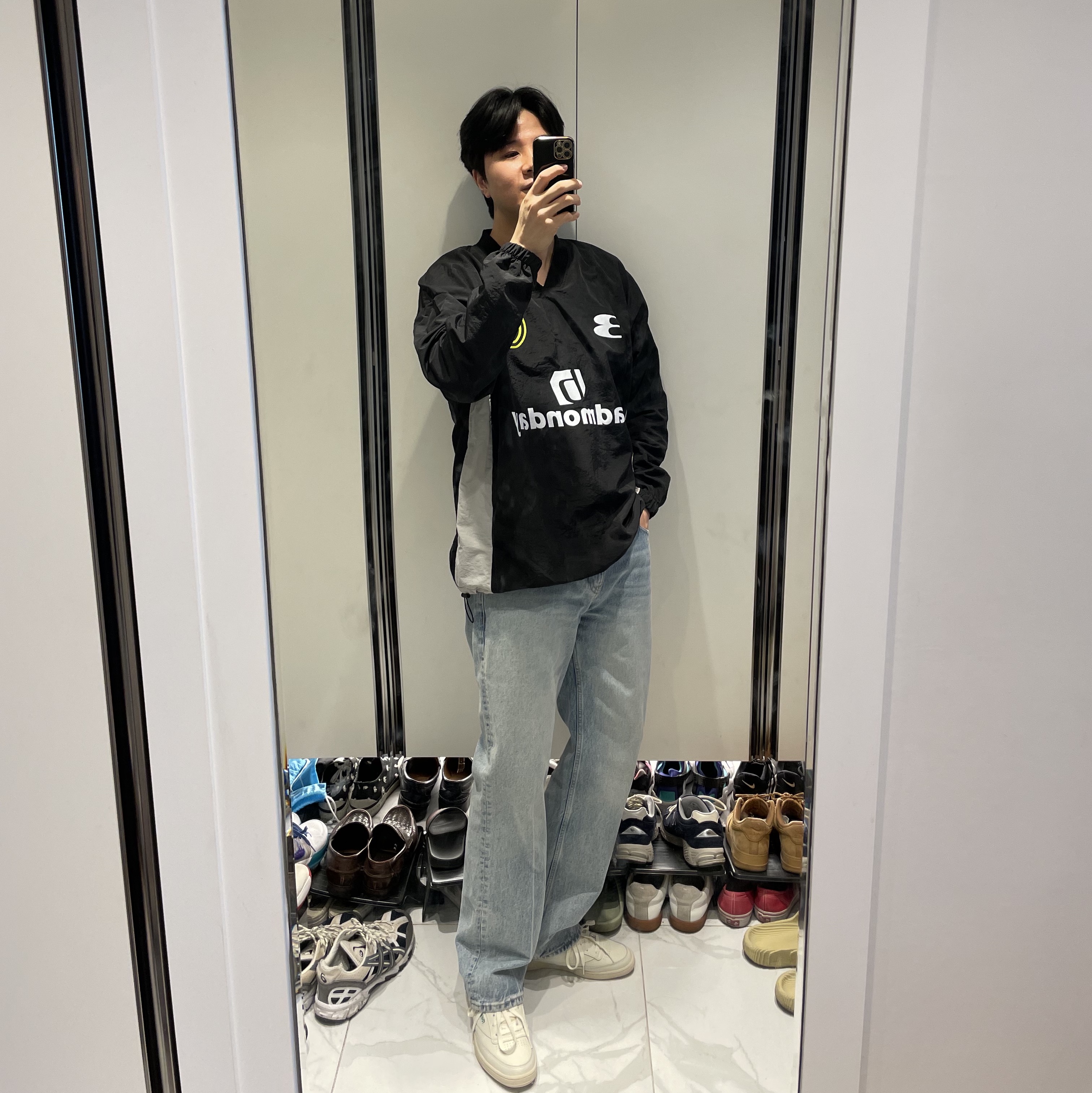 Reebok Club C 85 Vintage Chalk Green 착용 스타일