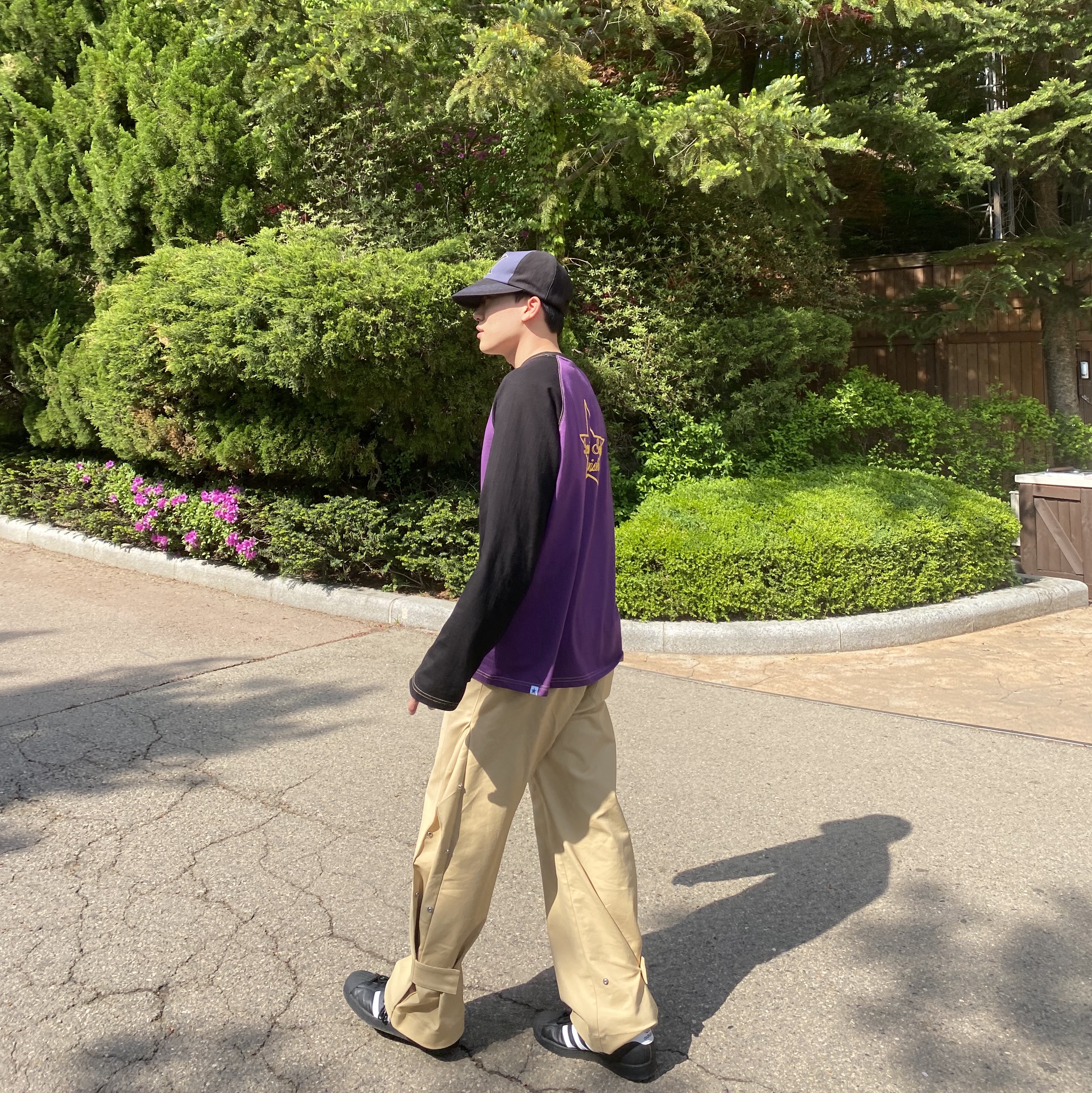 Nonnod Flexible Pants Beige 착용 스타일
