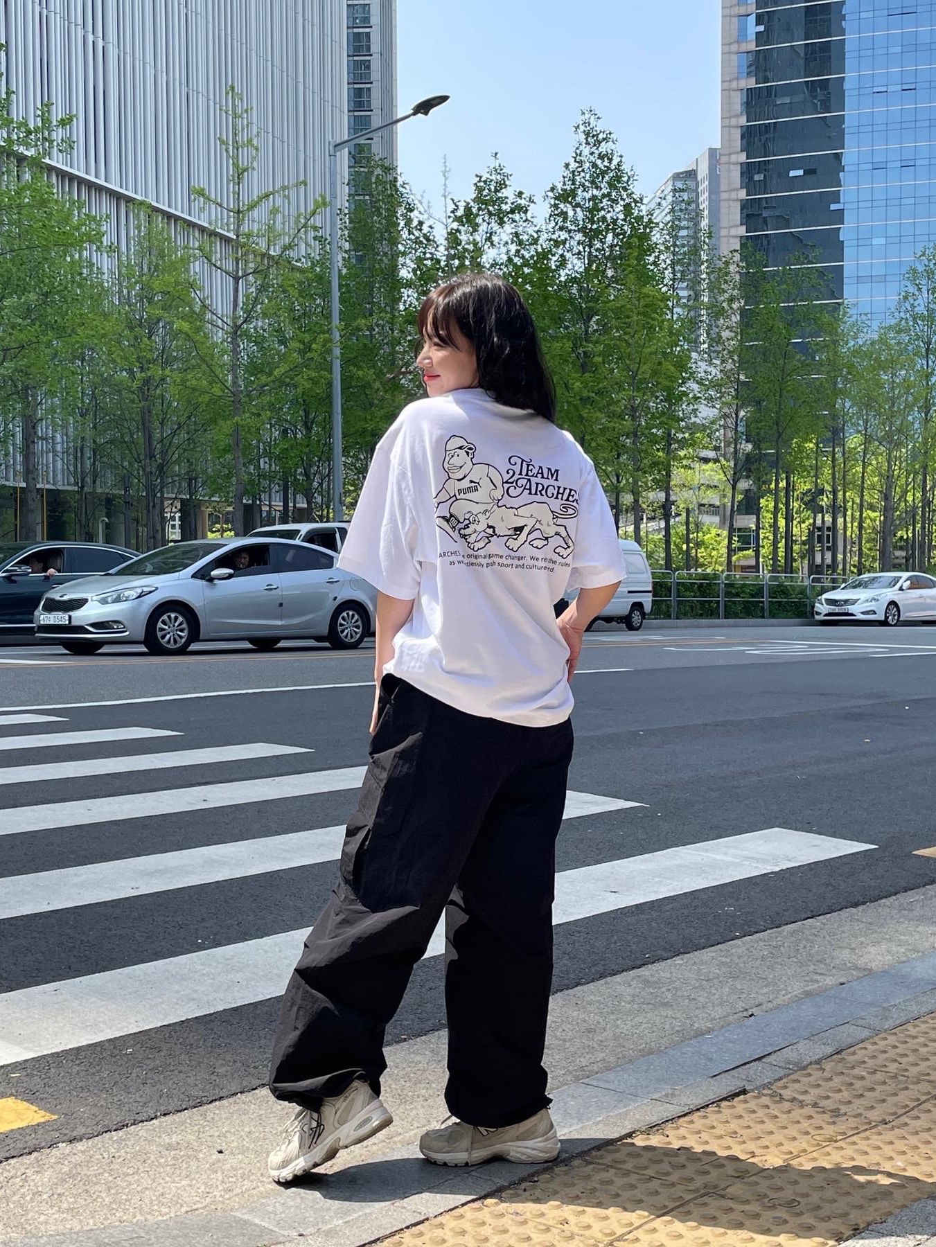 New Balance 530 Ivory 착용 스타일 - 2