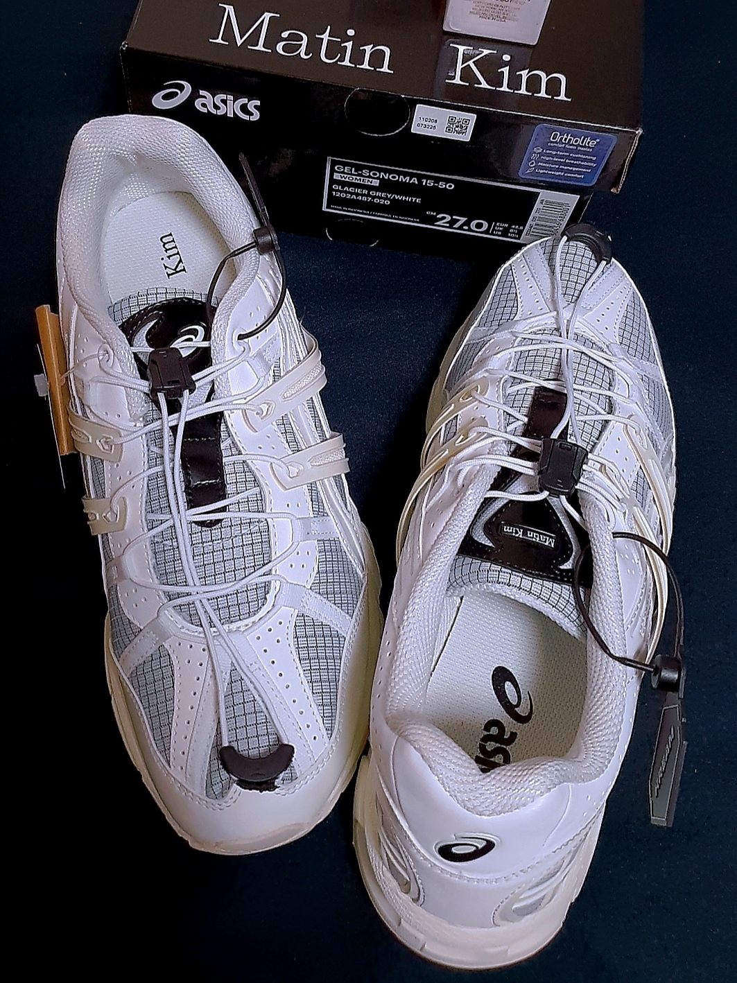 (W) Asics x Matin Kim Gel-Sonoma 15-50 Glacier Grey White 착용 스타일