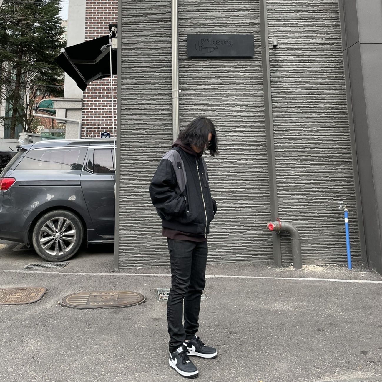 Nike x Comme des Garcons Shirt x Supreme Air Force 1 Low 2018 착용 스타일