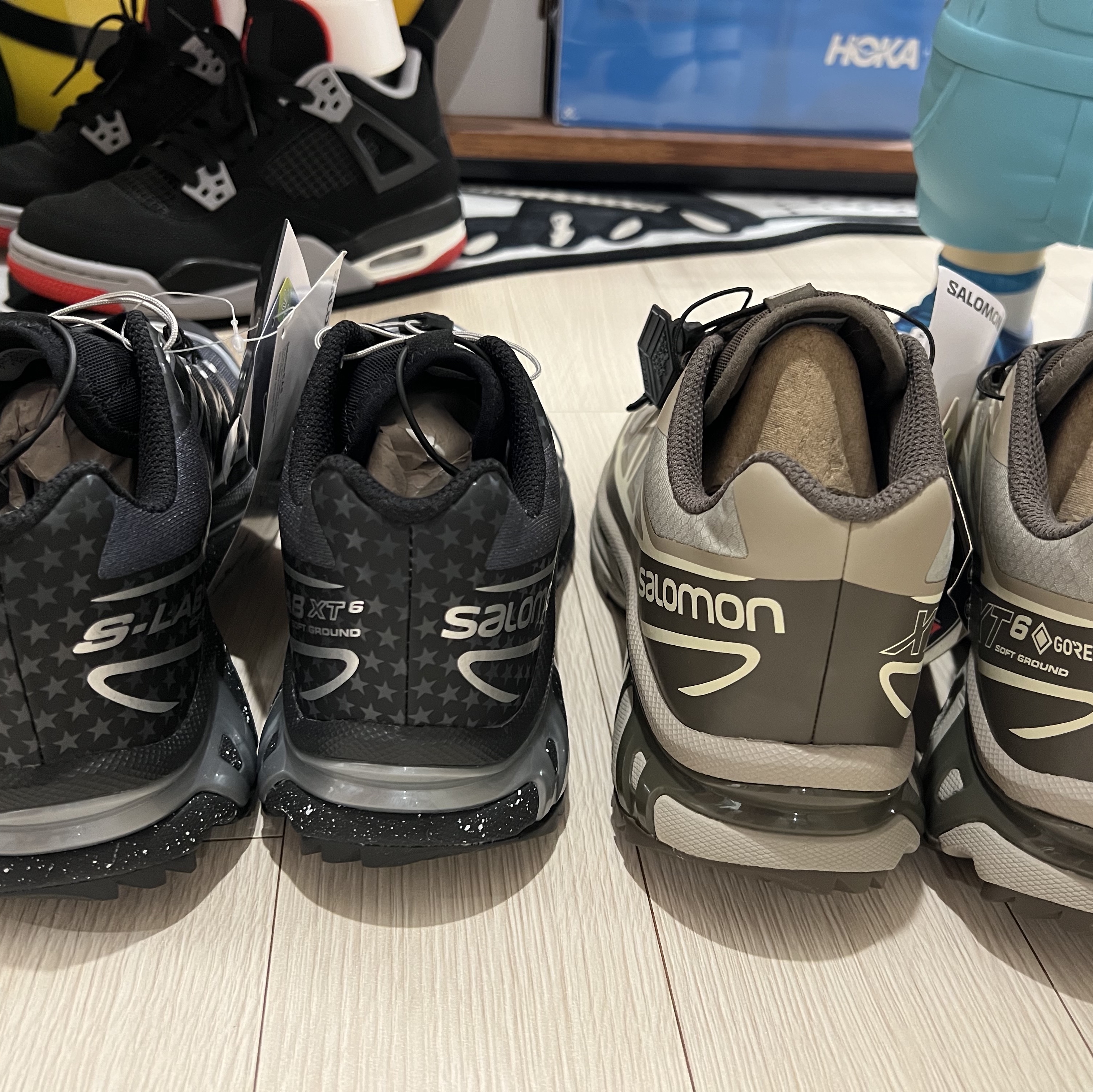 Salomon x Atmos XT-6 Black Silver, Salomon XT-6 Gore-Tex Vintage Khaki 착용 스타일 - 2