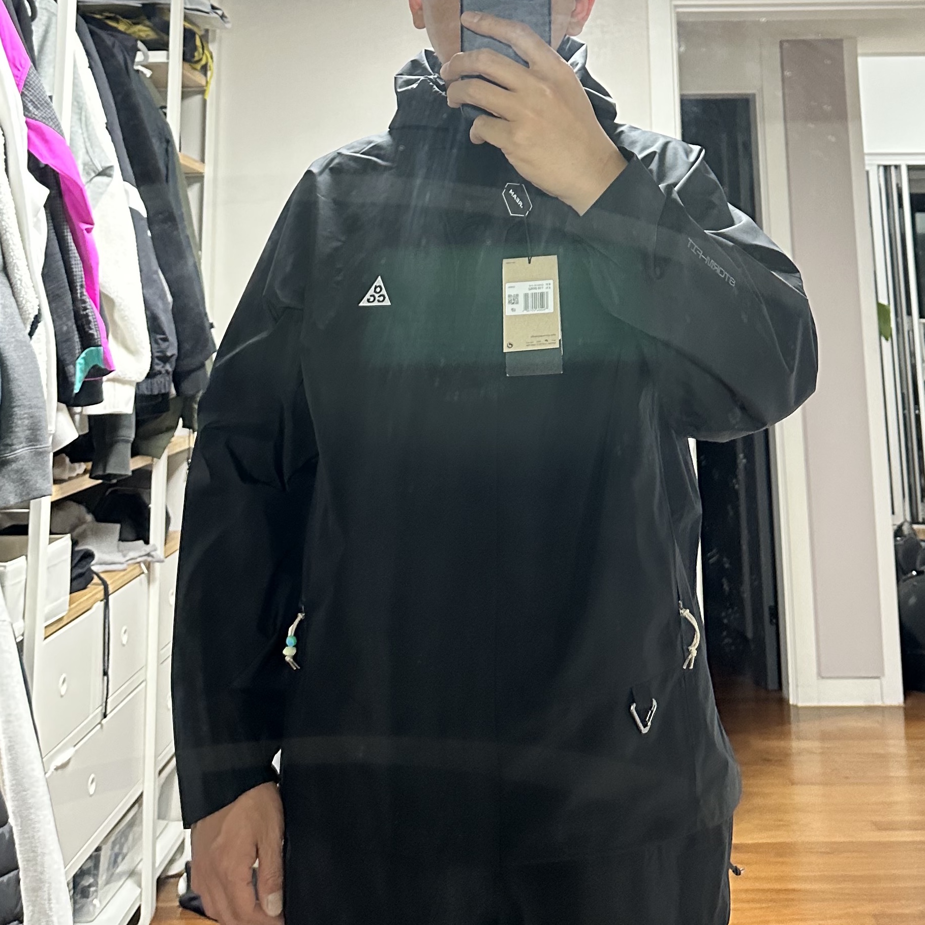 Nike ACG Storm-Fit ADV Cascade Rains Full Zip Jacket Black - Asia 착용 스타일 - 1