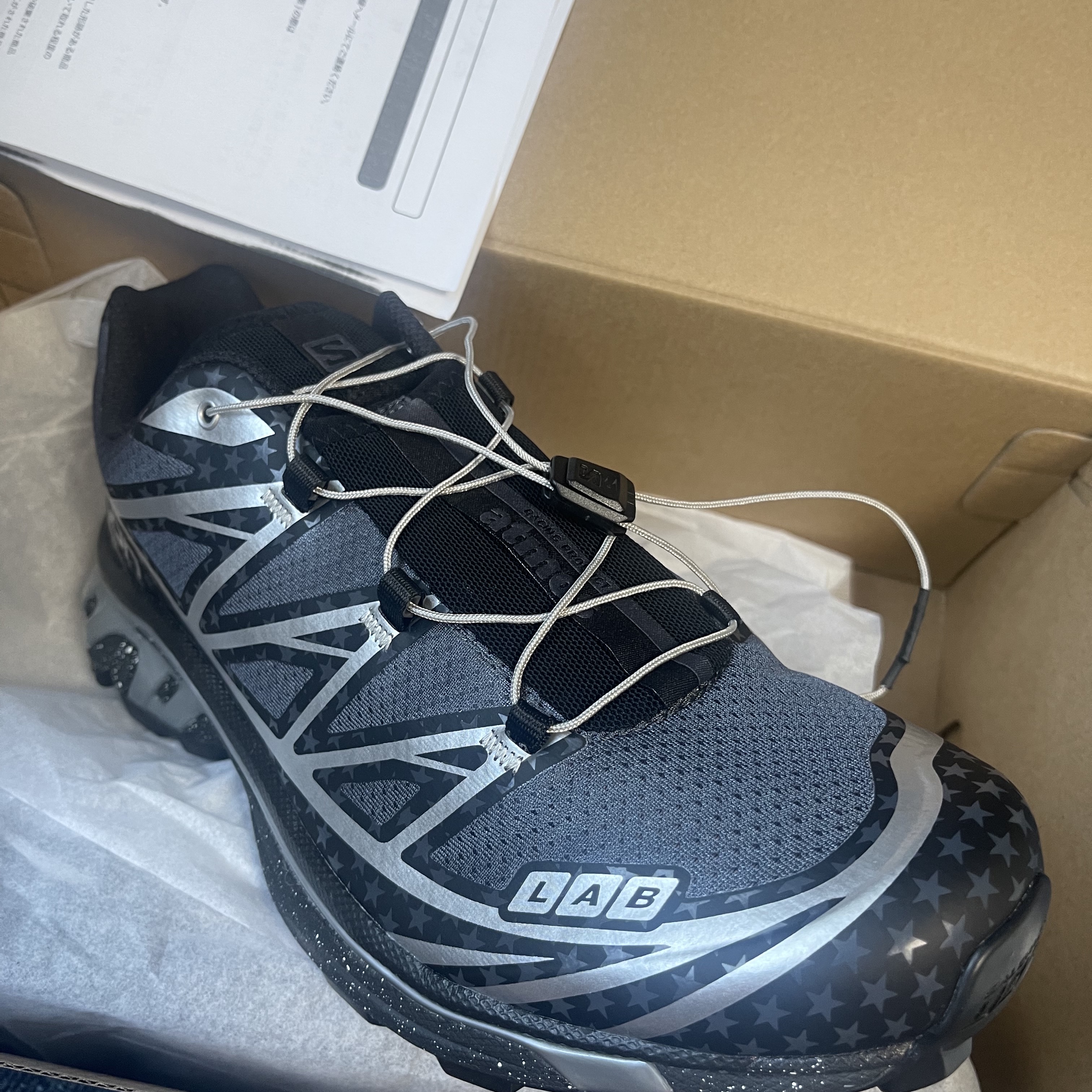 Salomon x Atmos XT-6 Black Silver 착용 스타일