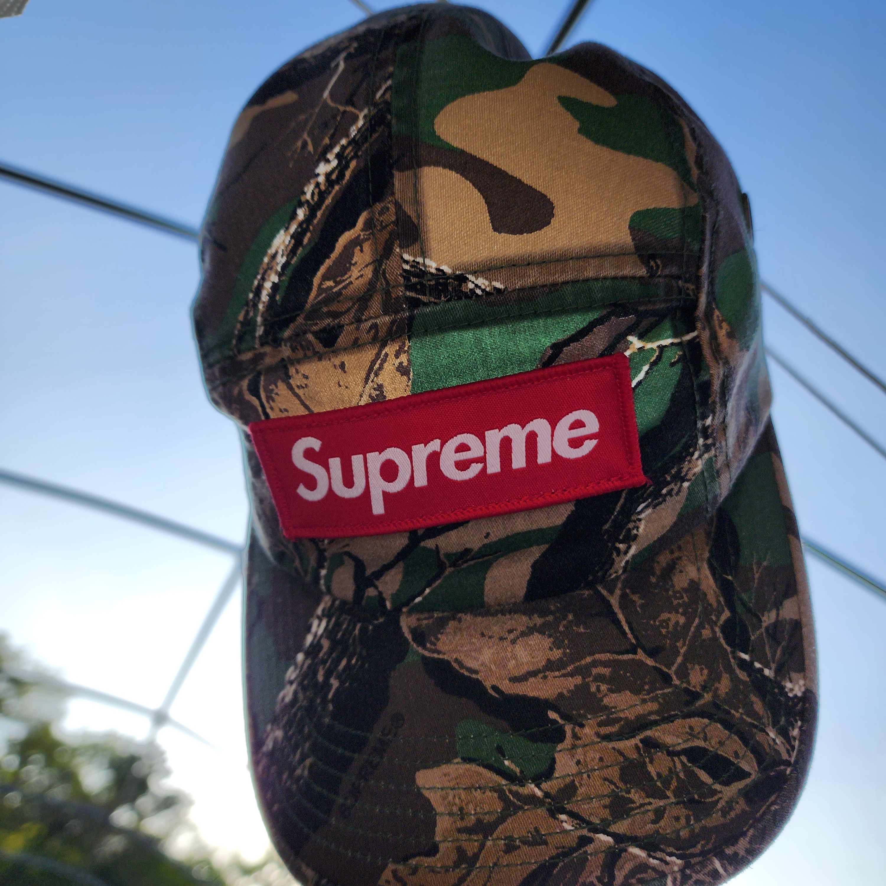 Supreme Military Camp Cap Branch Olive Camo - 22FW 착용 스타일