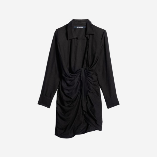 (W) 자크뮈스 라 로브 바이아 사시 드레스 블랙