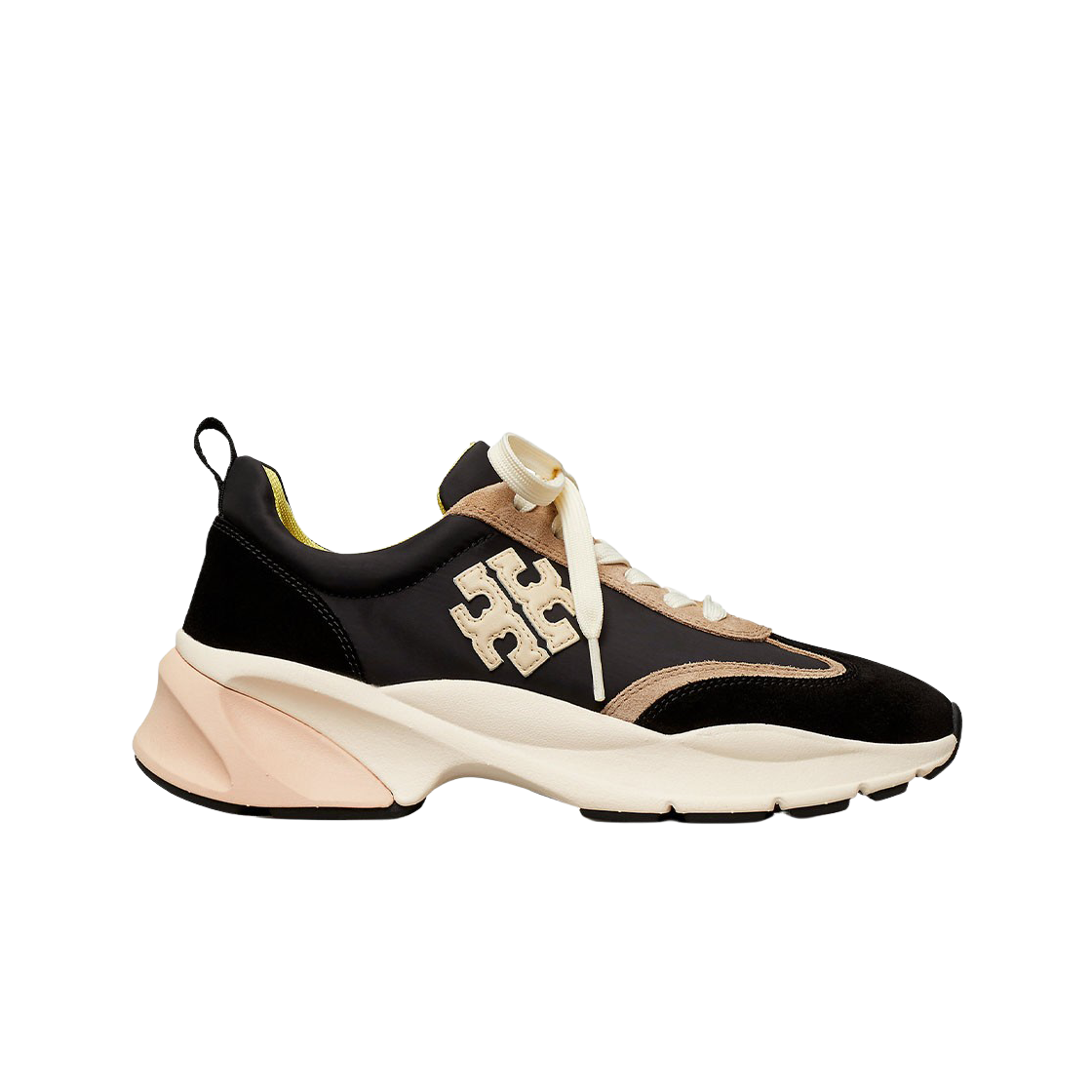 (W) 토리버치 굿 럭 트레이너 블랙 크림 블랙((W) Tory Burch Good Luck Trainer Black Cream Black) - 1
