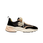 (W) Tory Burch Good Luck Trainer Black Cream Black
