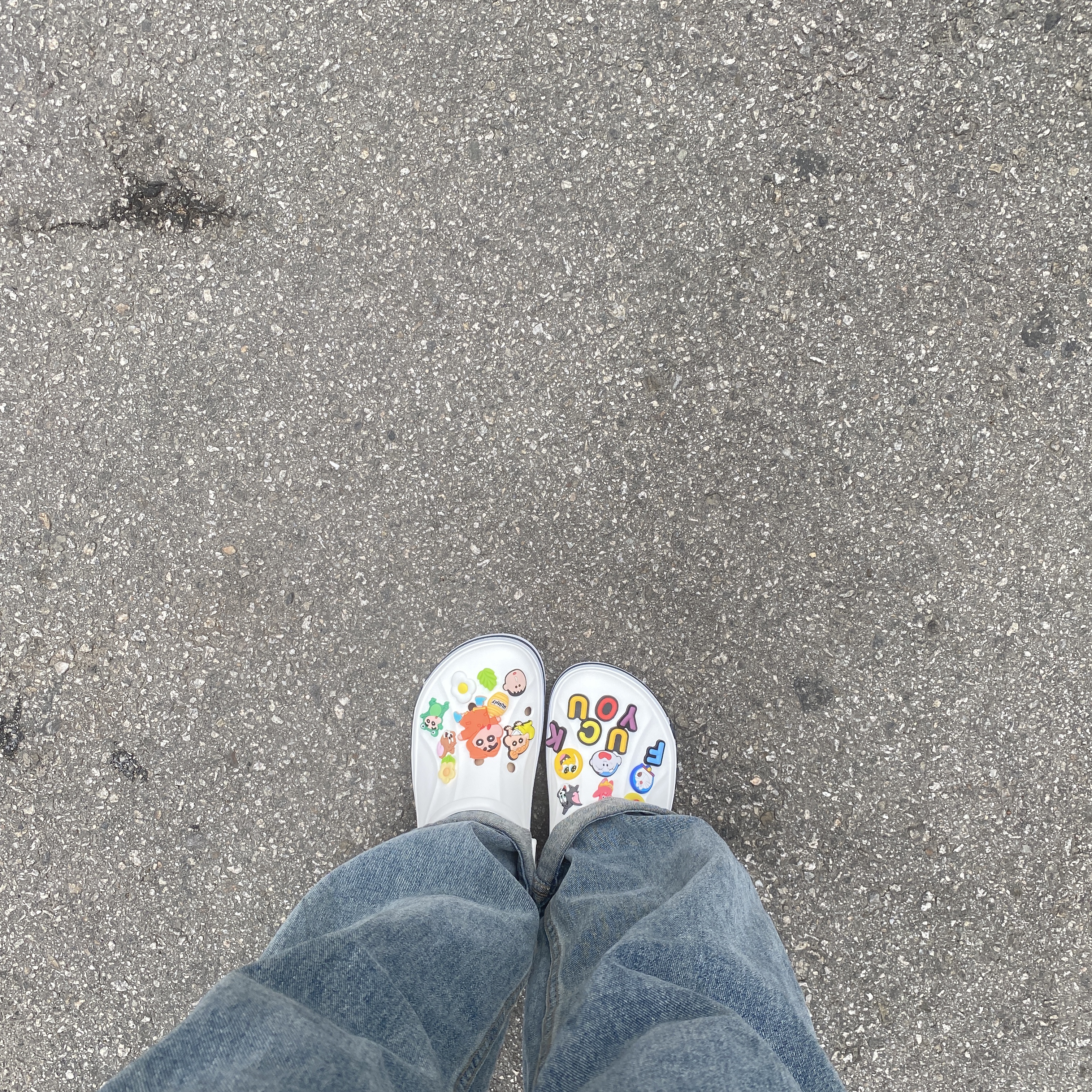 Crocs Bayaband Clog White Navy 착용 스타일