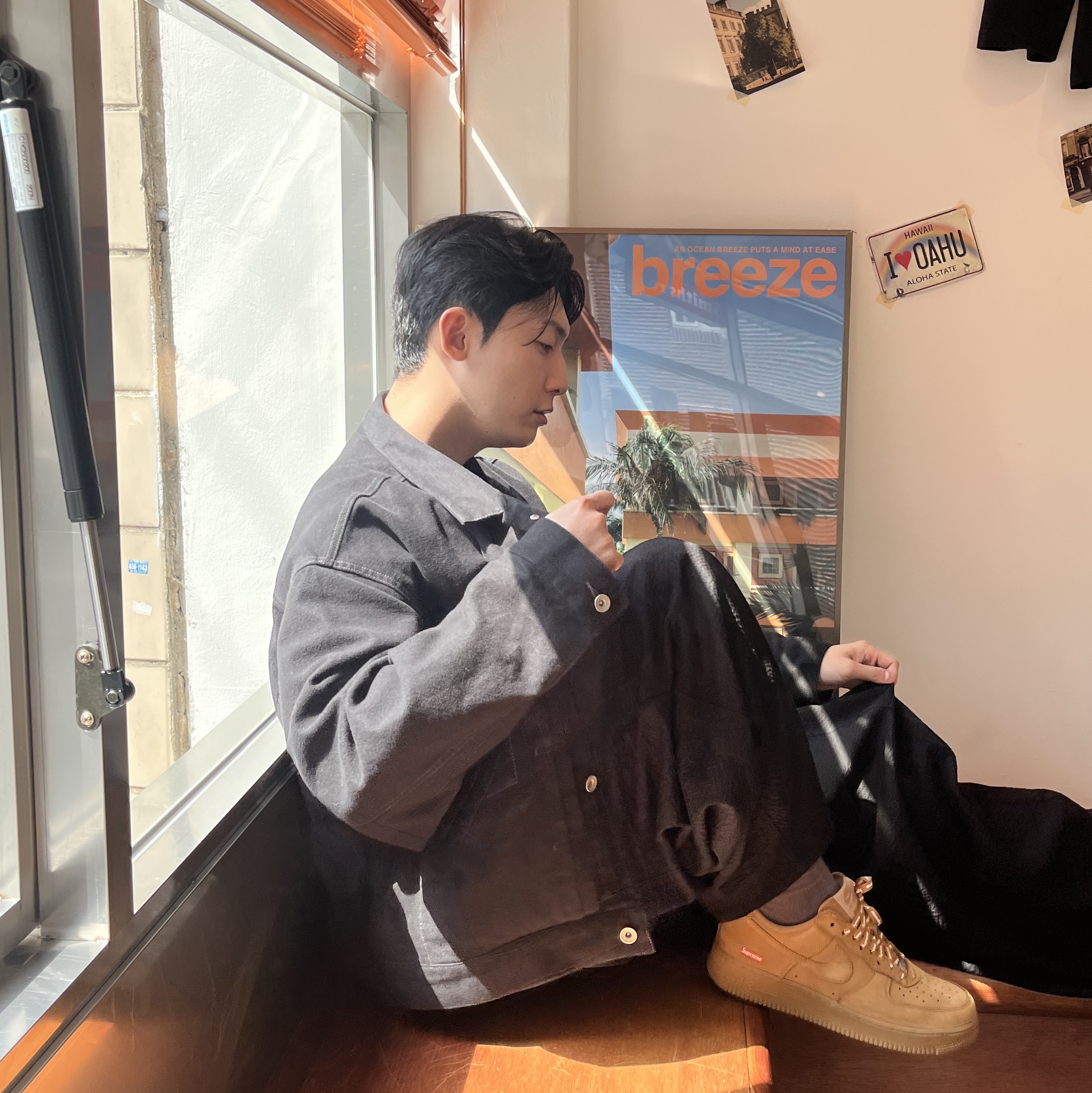 Nike x Supreme Air Force 1 Low Flax 착용 스타일 - 1