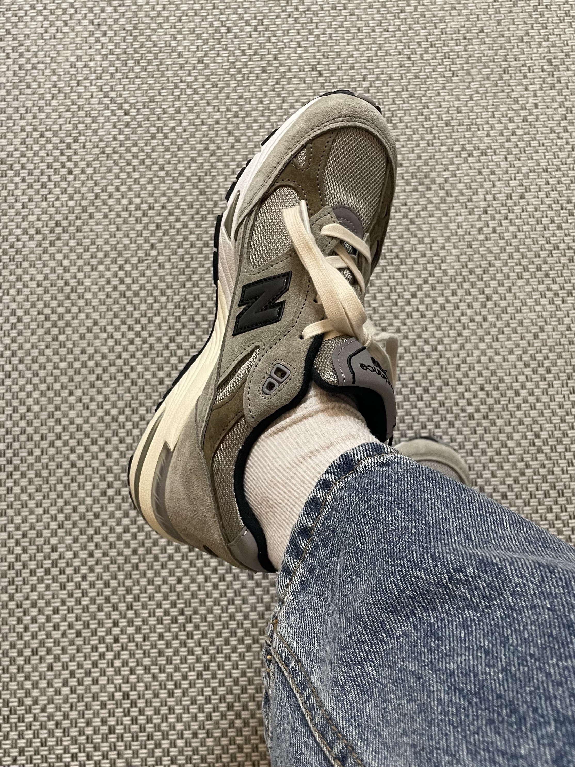 (W) New Balance x JJJJound 991 Made in UK Grey, New Balance x JJJJound 991 Made in UK Grey 착용 스타일 - 3