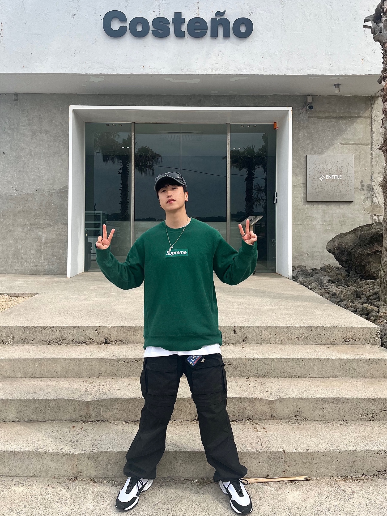 Supreme Box Logo Crewneck Dark Green - 18FW, Project G/R Convertible Tactical Pants Black 착용 스타일 - 3