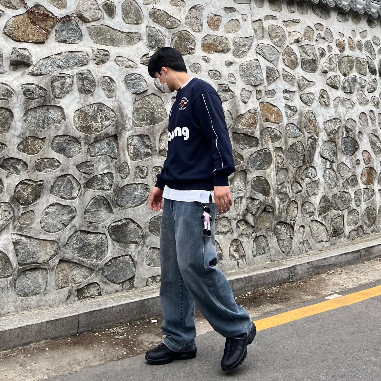 Nike Air Max 95 Essential Triple Black 2020 착용 스타일