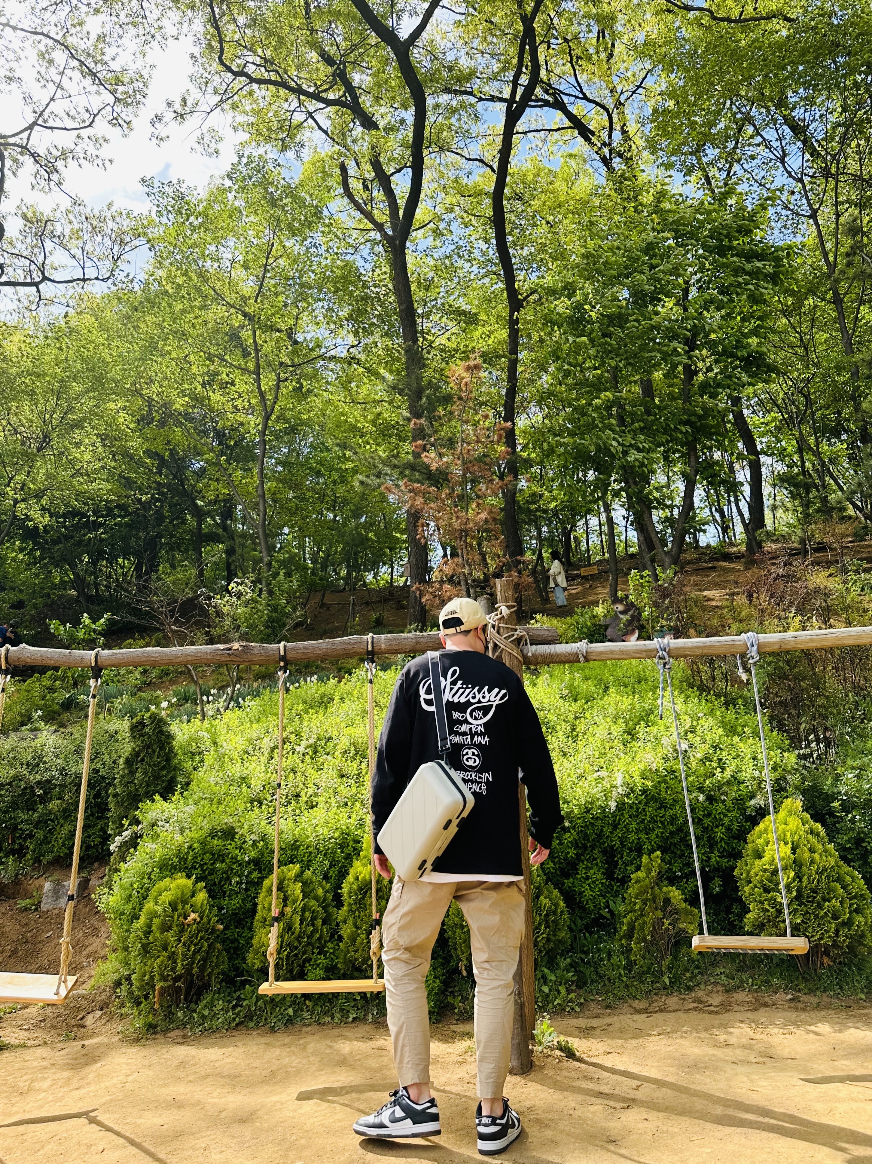 Stussy World Tour LS T-Shirt Black, Nike Dunk Low Retro Black 착용 스타일 - 2
