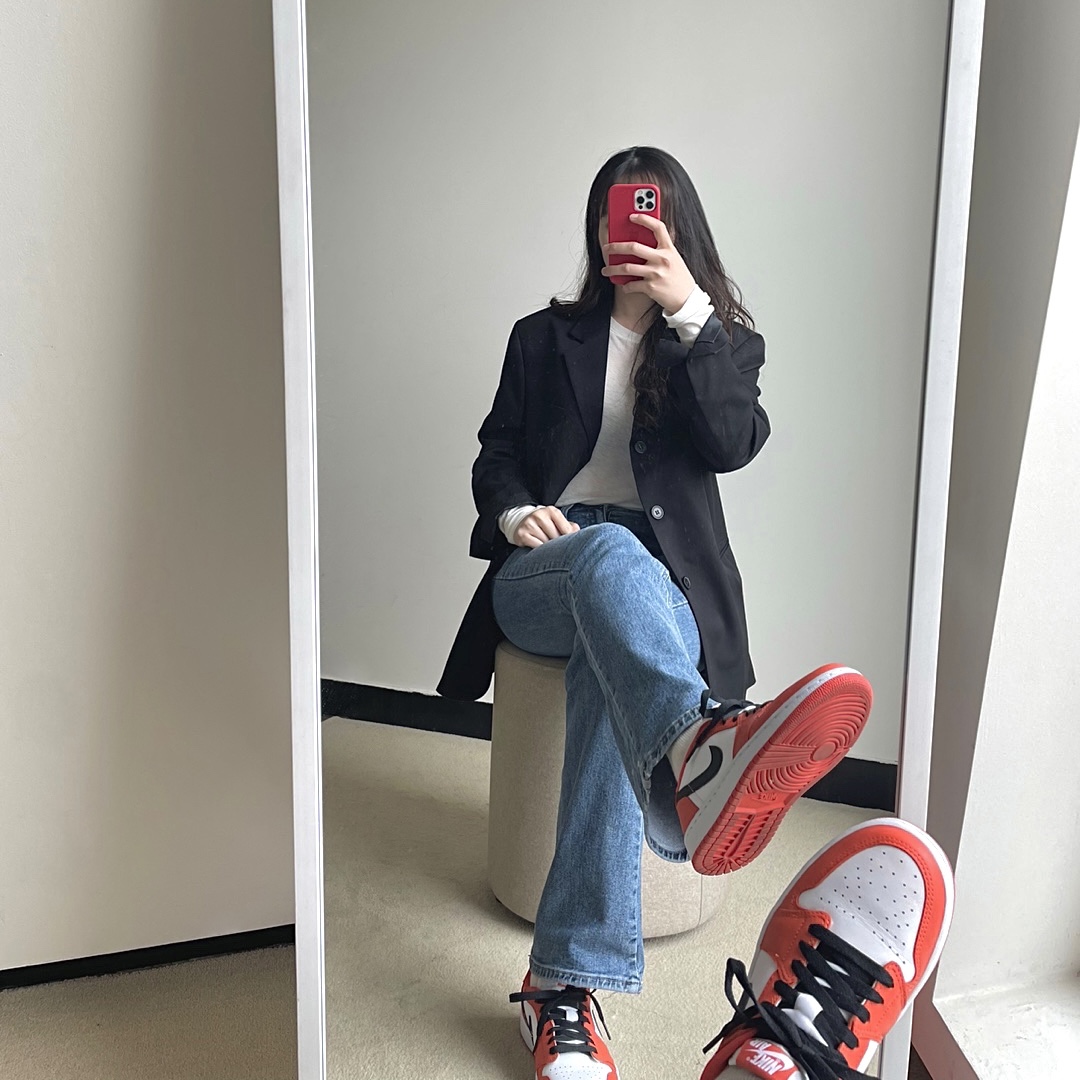 (W) Jordan 1 Low OG Starfish 착용 스타일 - 2