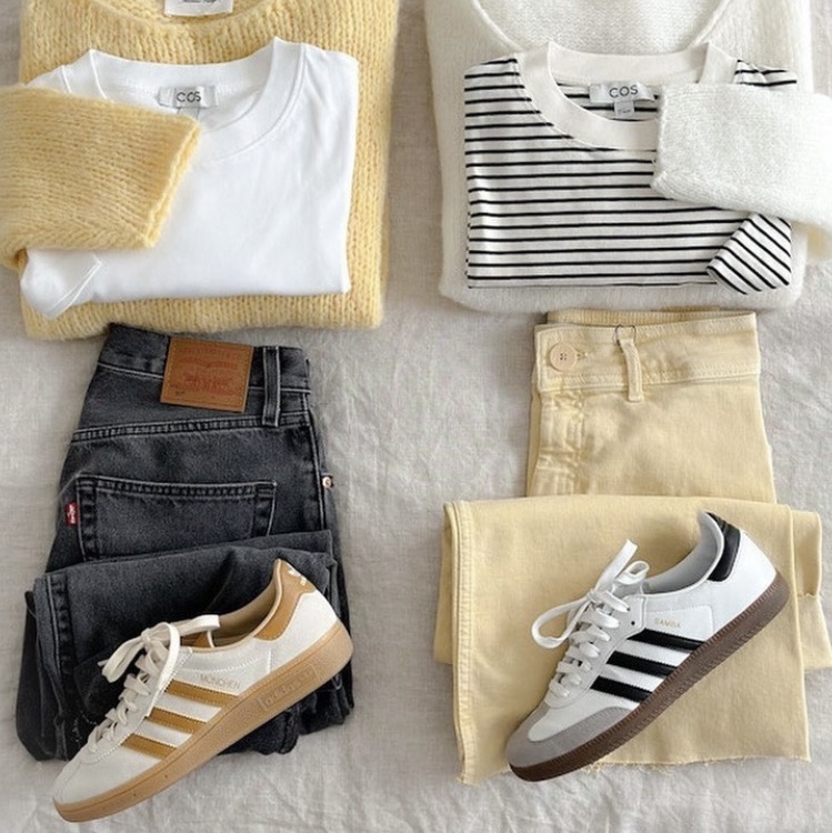 Adidas Samba OG Cloud White 착용 스타일