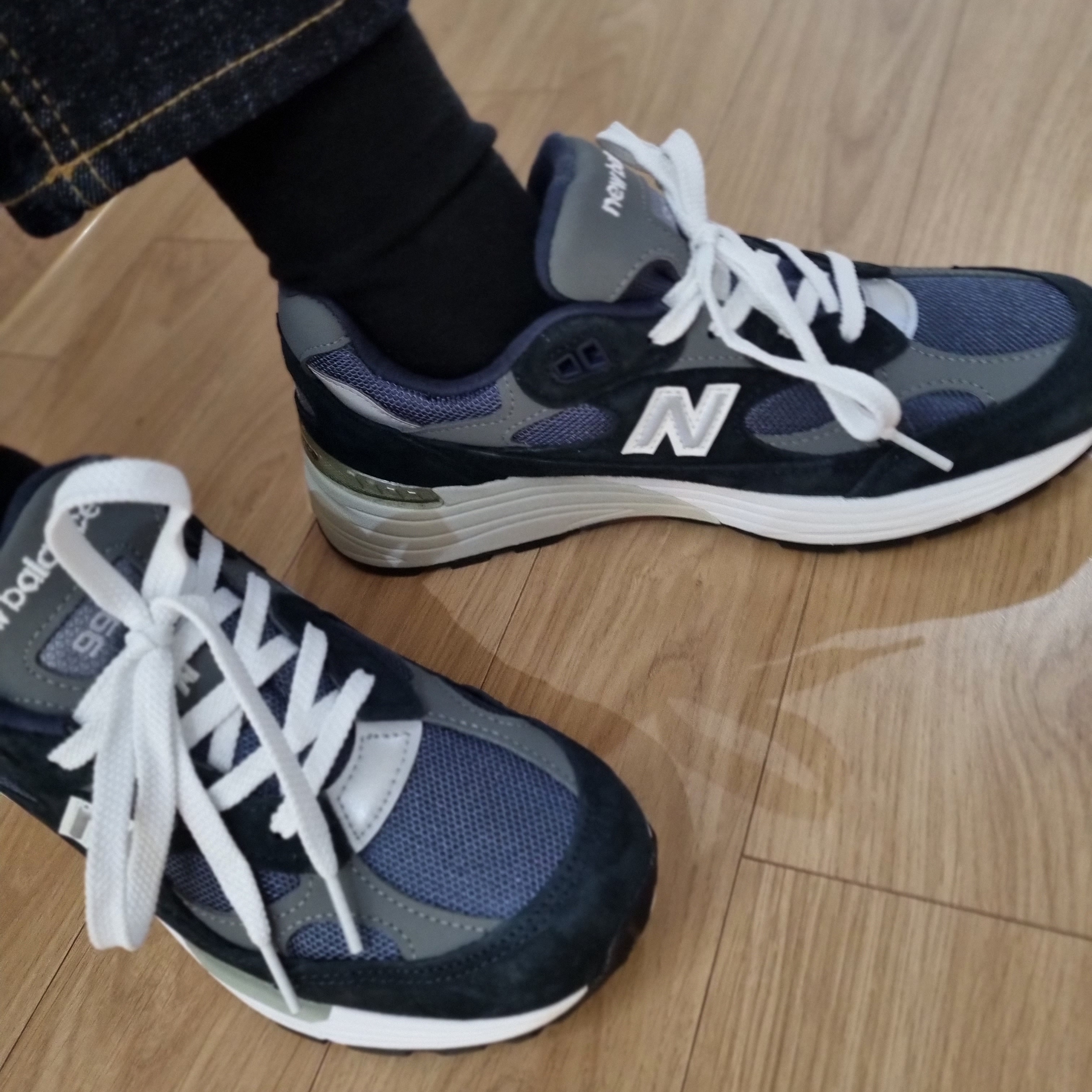 New Balance 992 Made in USA Navy 착용 스타일