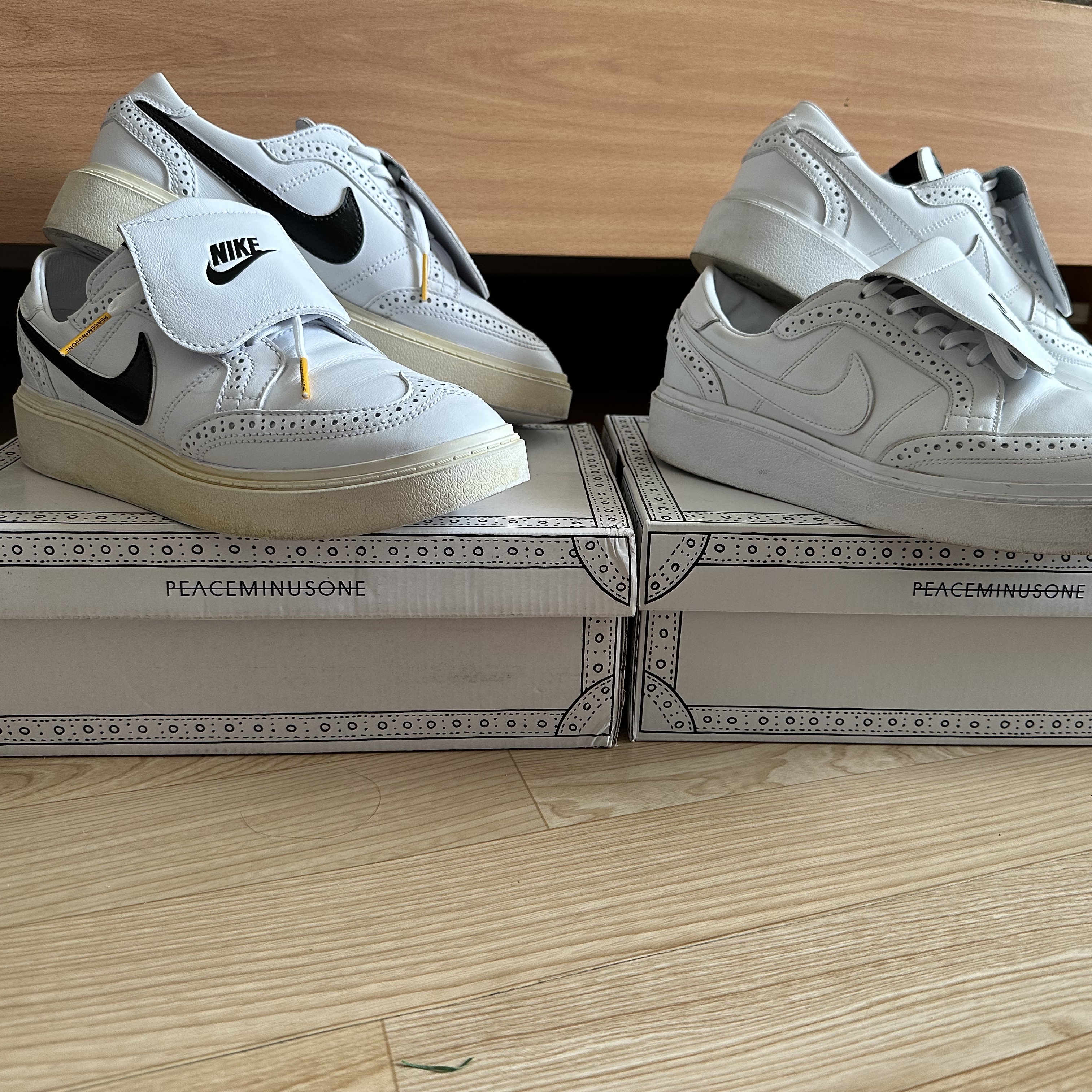 Nike x Peaceminusone Kwondo1 White 착용 스타일