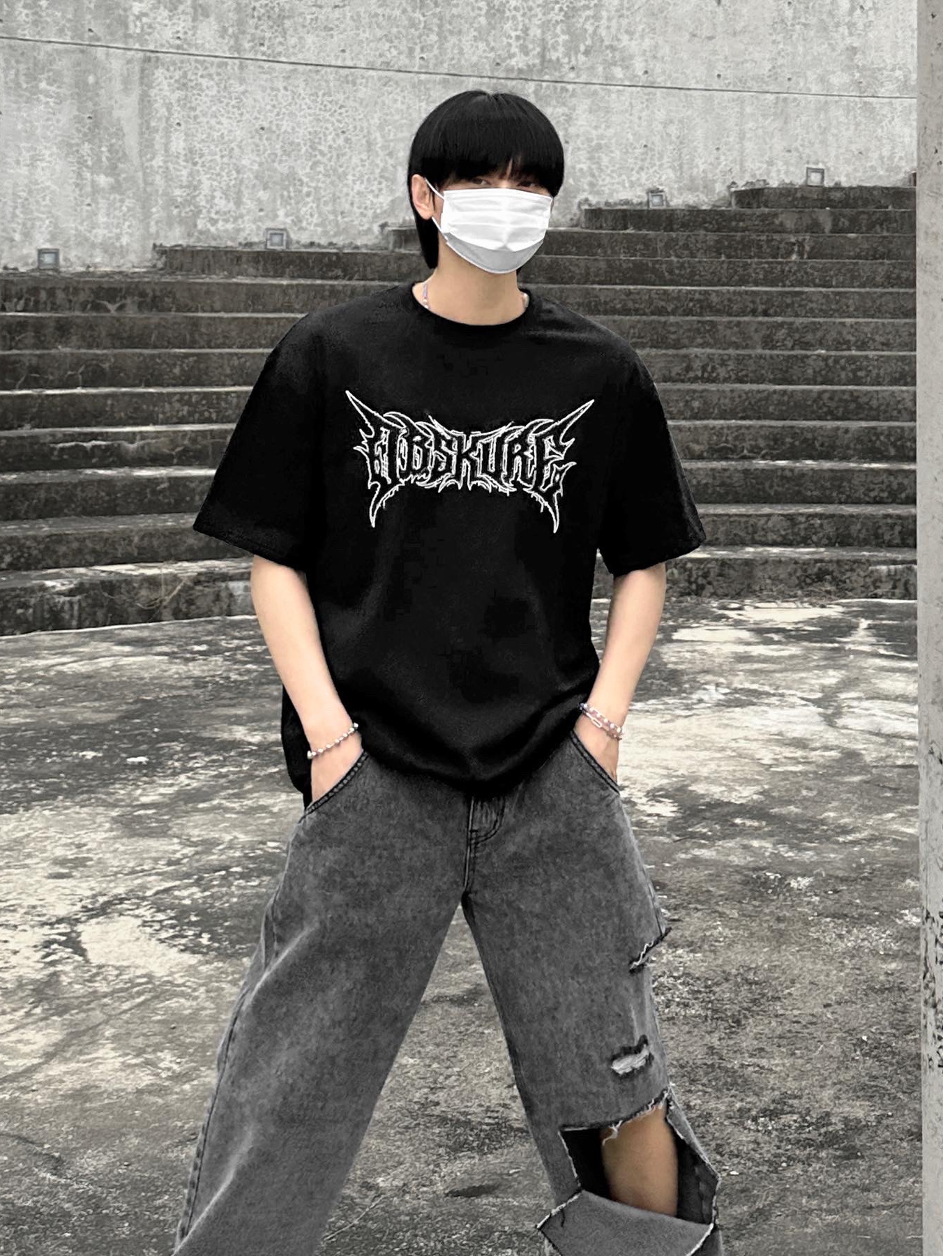 Y-3 Yohji Star Black White 착용 스타일 - 5