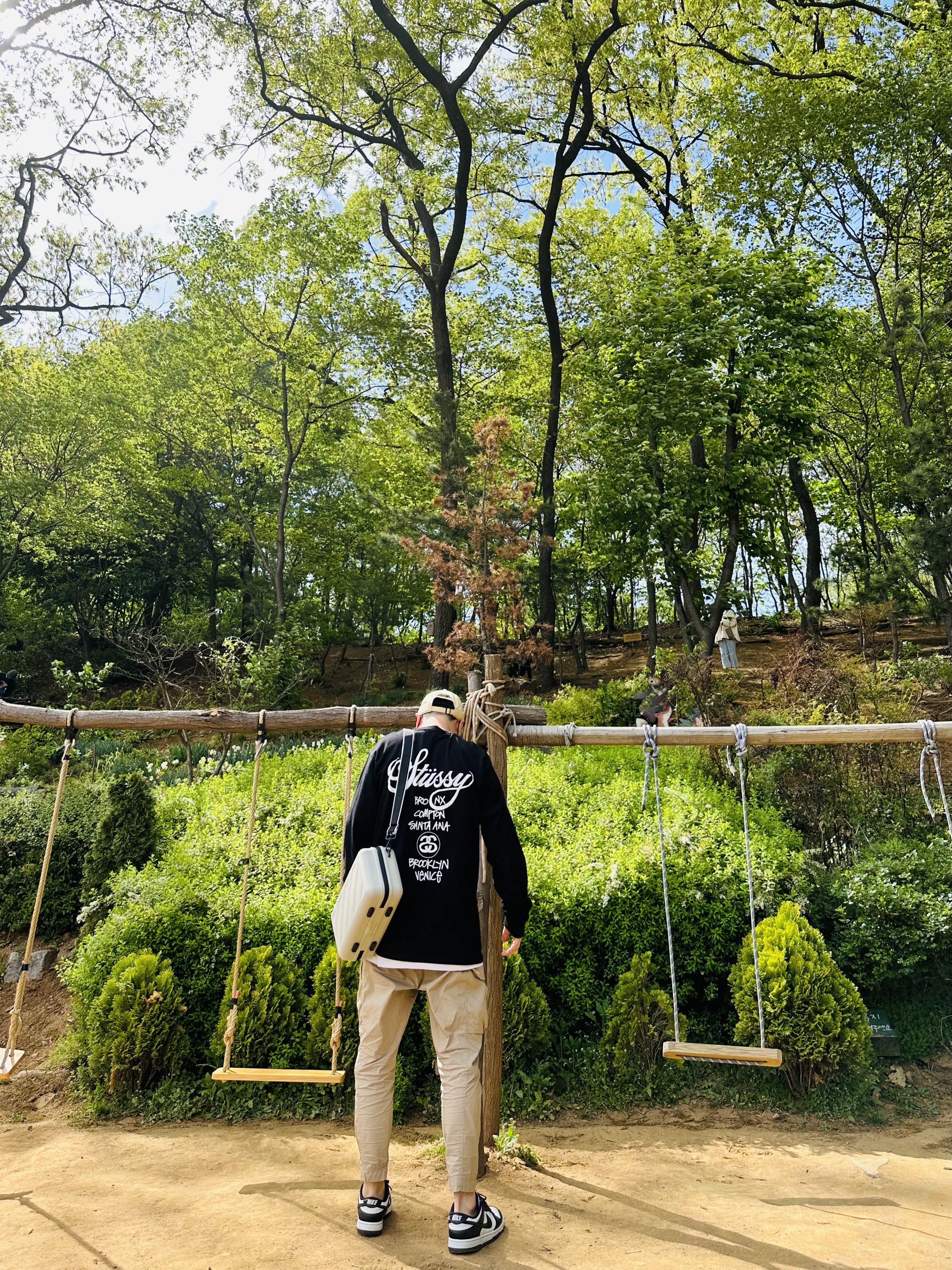 Stussy World Tour LS T-Shirt Black, Nike Dunk Low Retro Black 착용 스타일 - 4