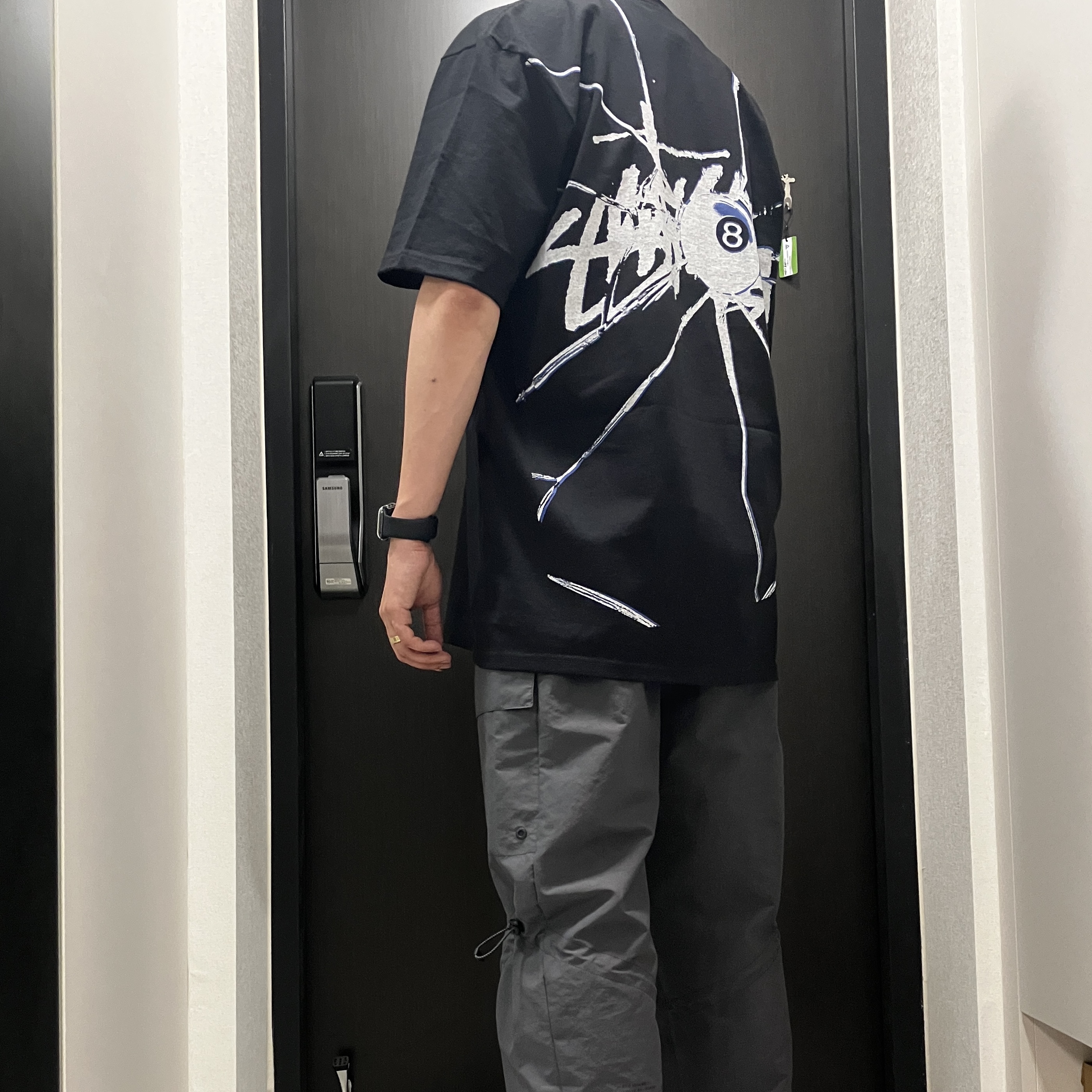Stussy Shattered T-Shirt Black 착용 스타일