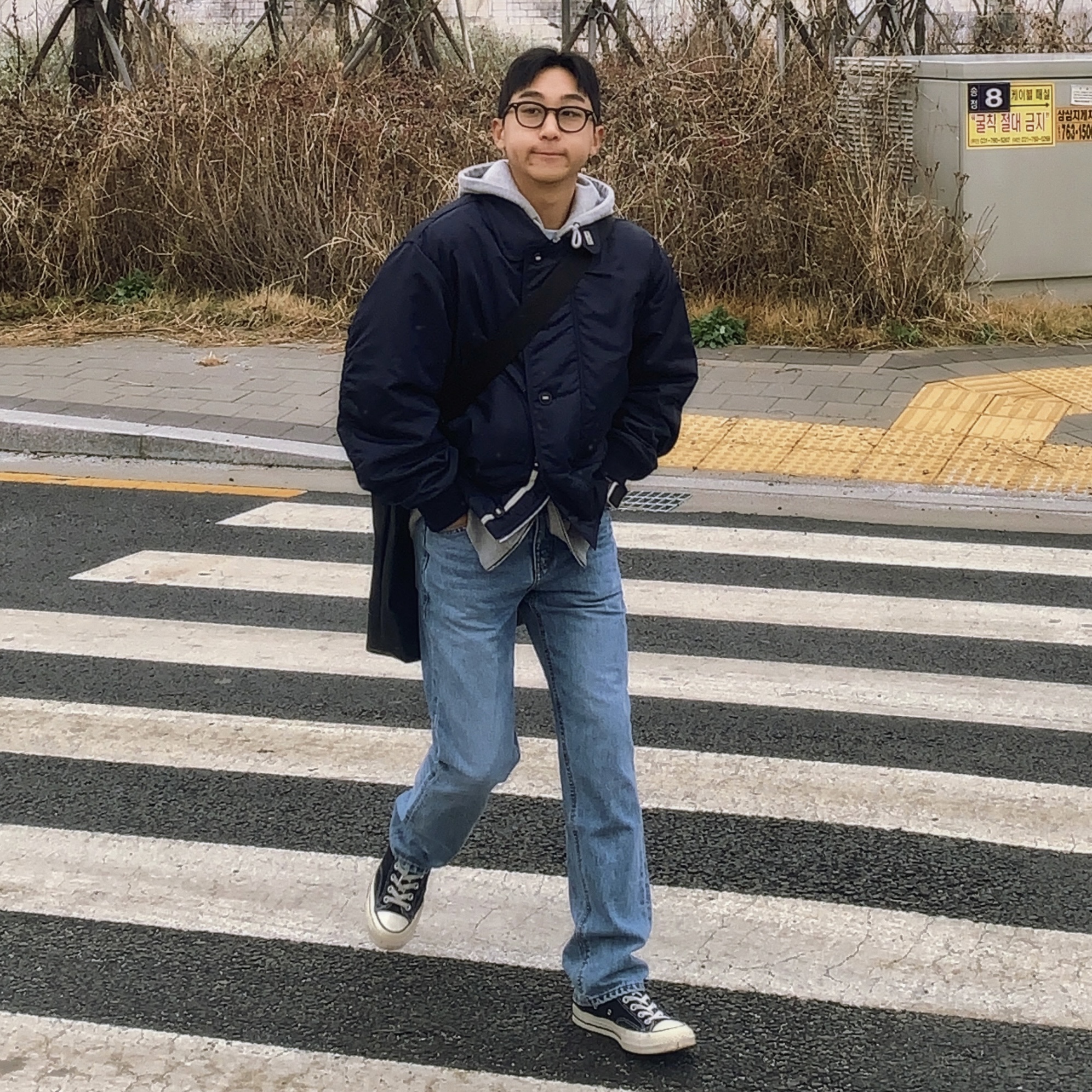 Converse Chuck 70 Hi Black 착용 스타일 - 1