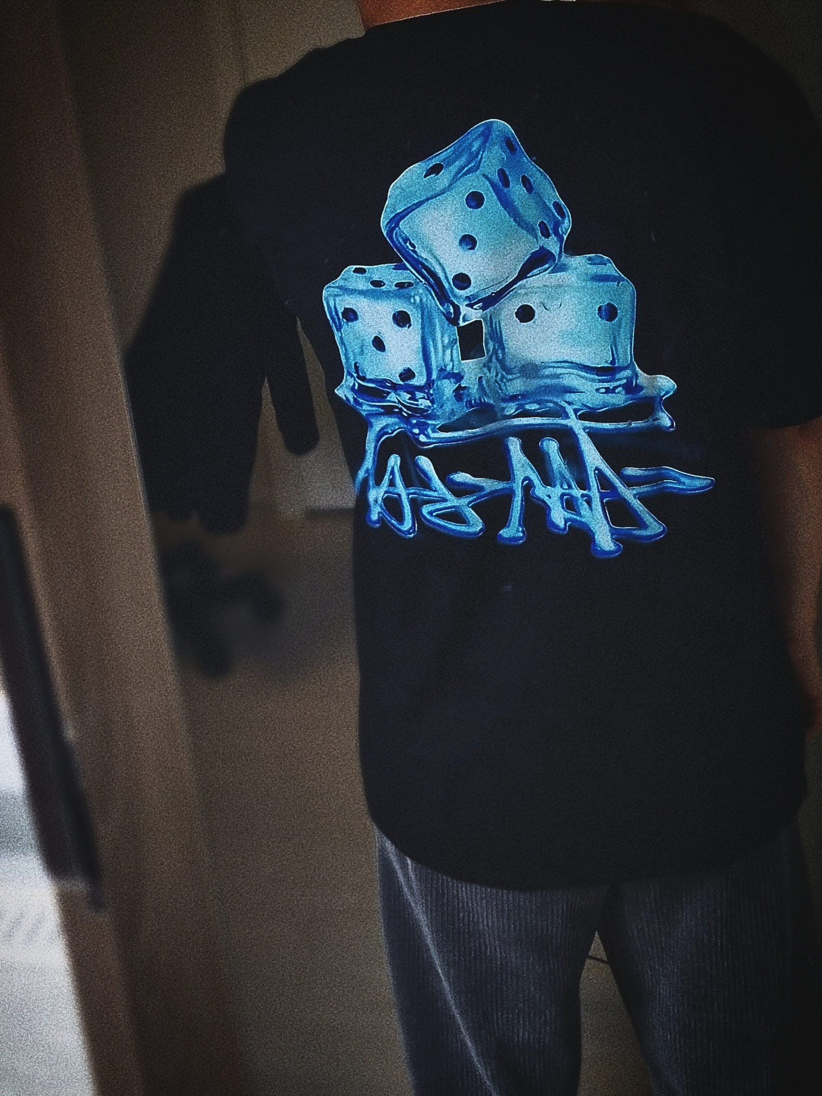 Stussy Melted T-Shirt Black 착용 스타일
