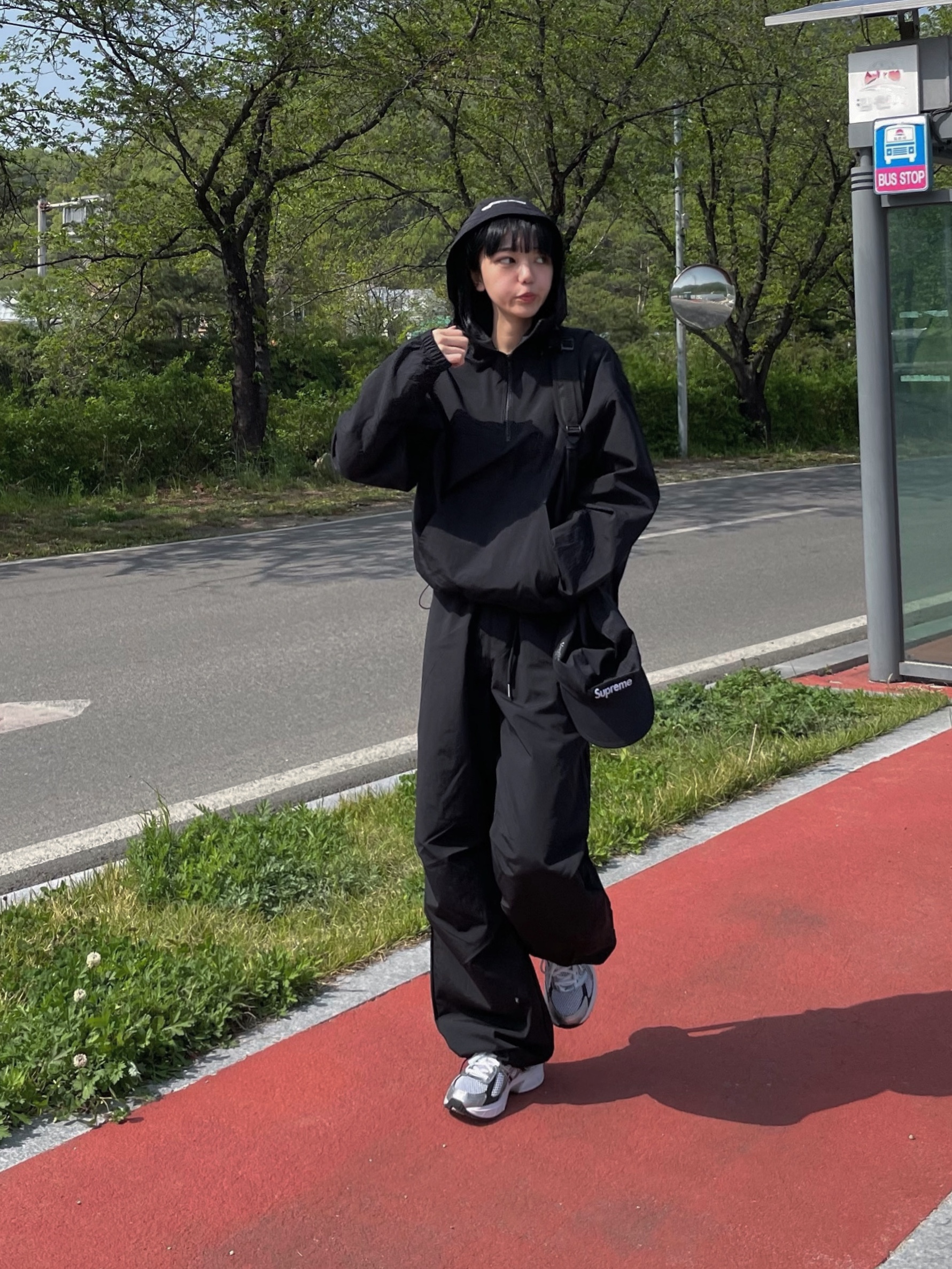 Supreme Ventile Camp Cap Black - 22FW, Asics Gel-1130 White Black 착용 스타일 - 1