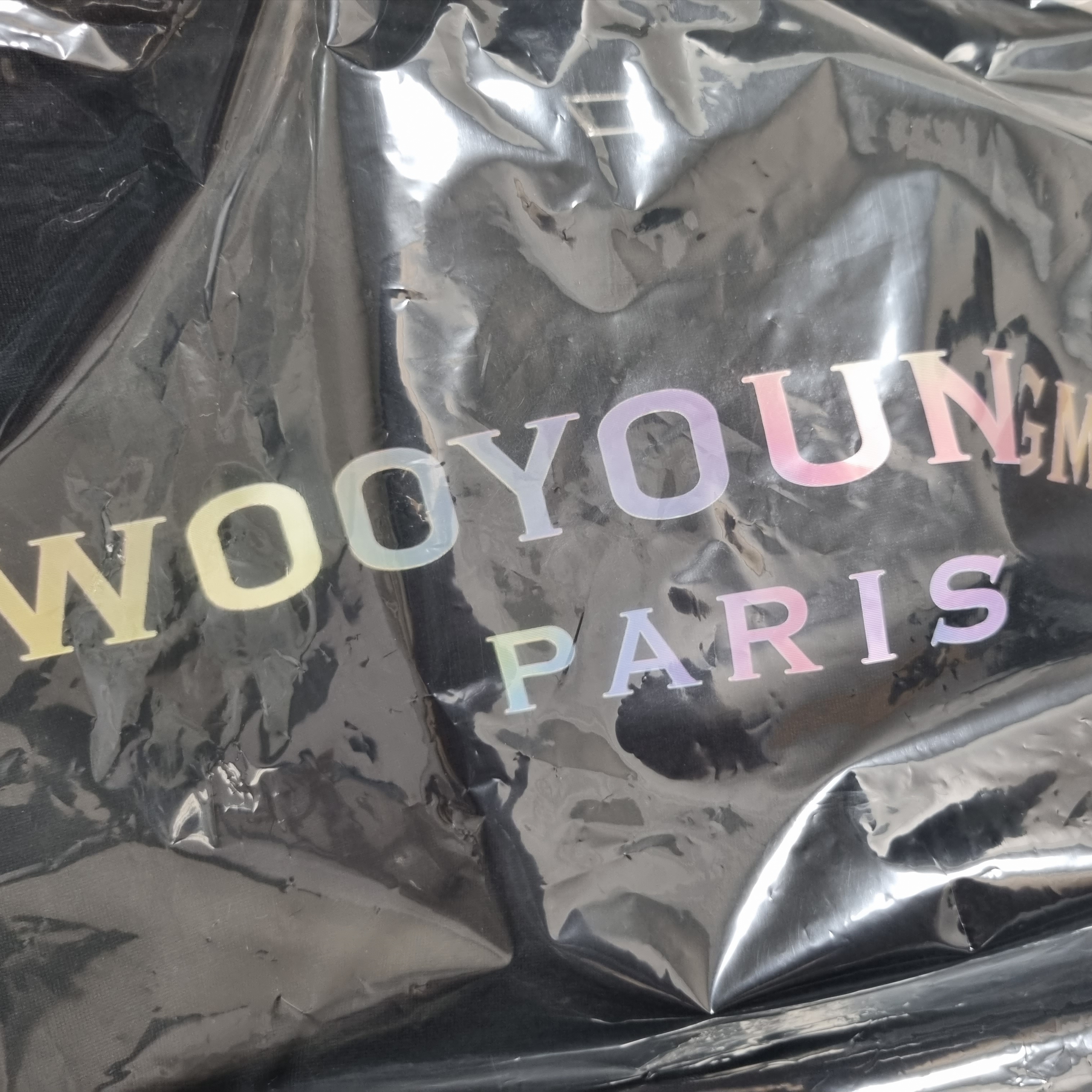Wooyoungmi Cotton Lenticular Back Logo T-shirt Black - 23SS 착용 스타일