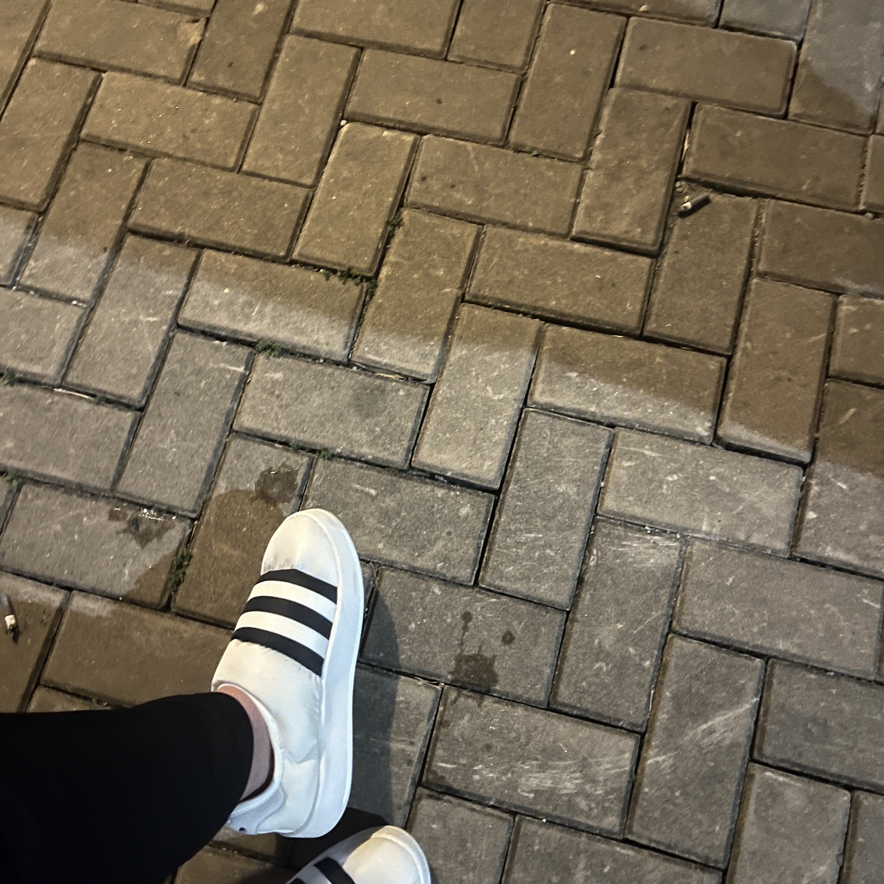 Adidas Puffylette Off White 착용 스타일 - 2