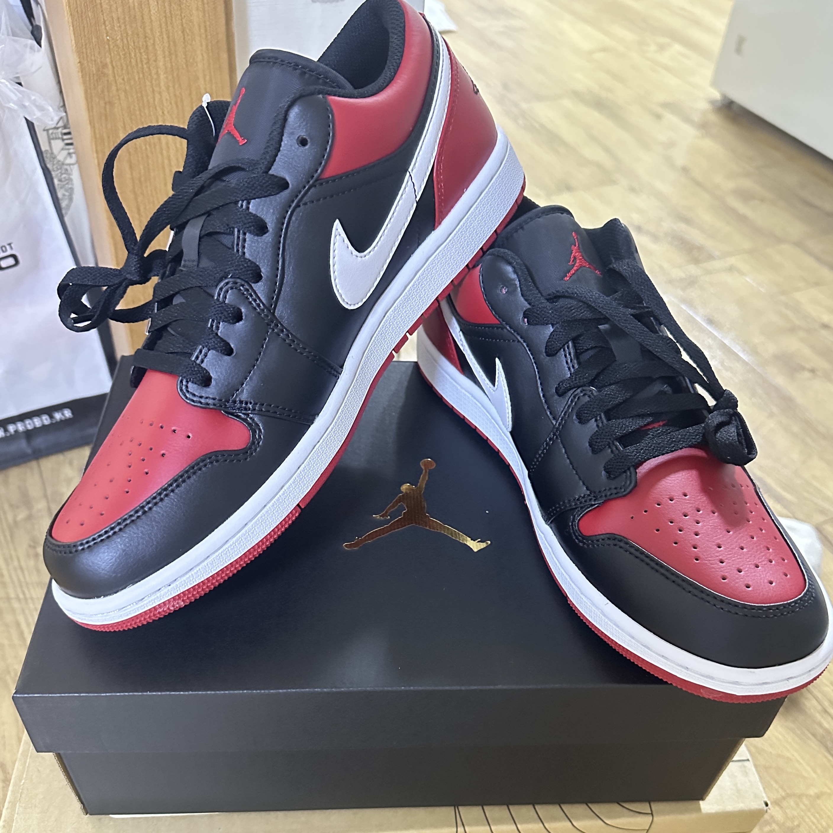 Jordan 1 Low Alternate Bred Toe 착용 스타일