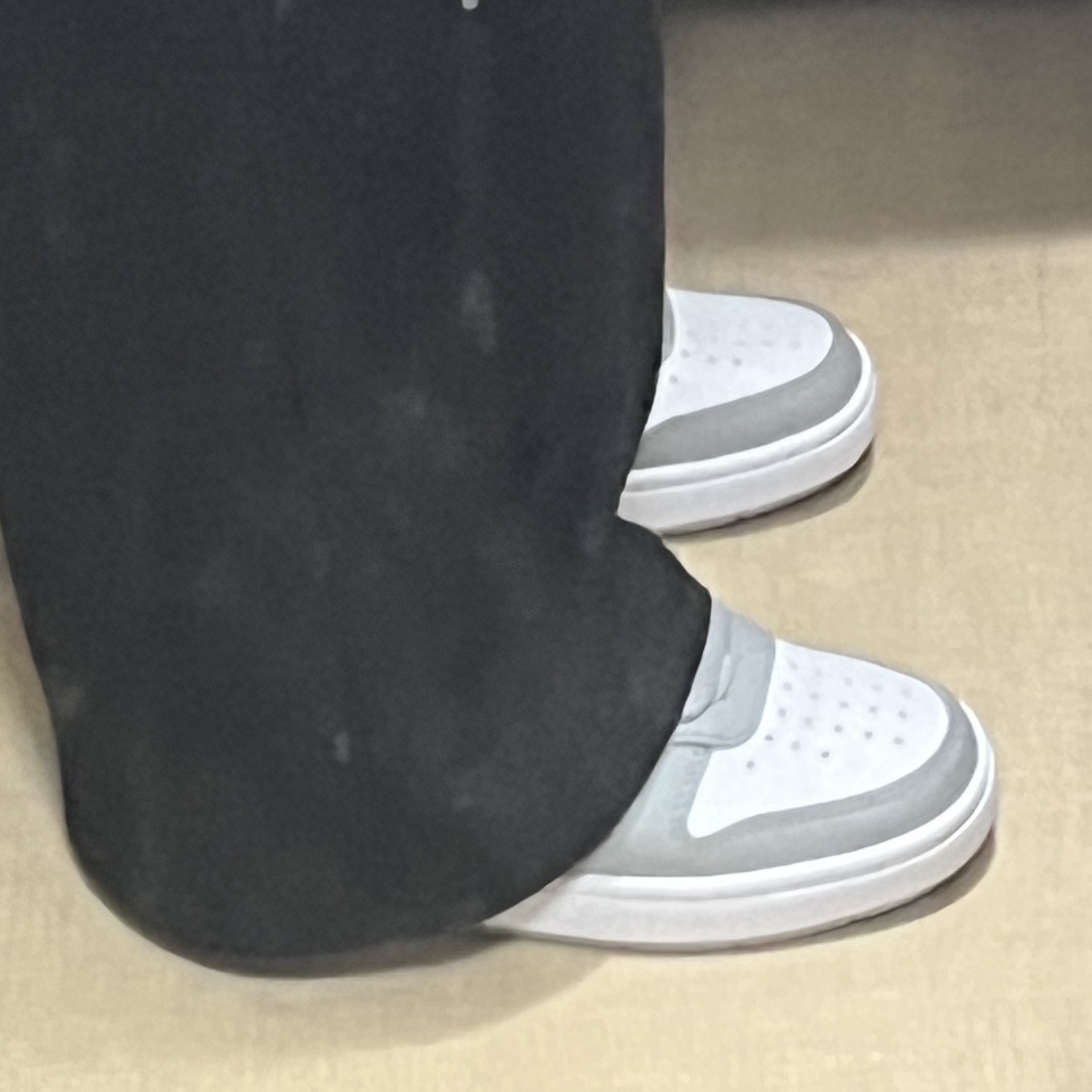 (GS) Nike Court Borough Low 2 Light Smoke Grey 착용 스타일 - 3