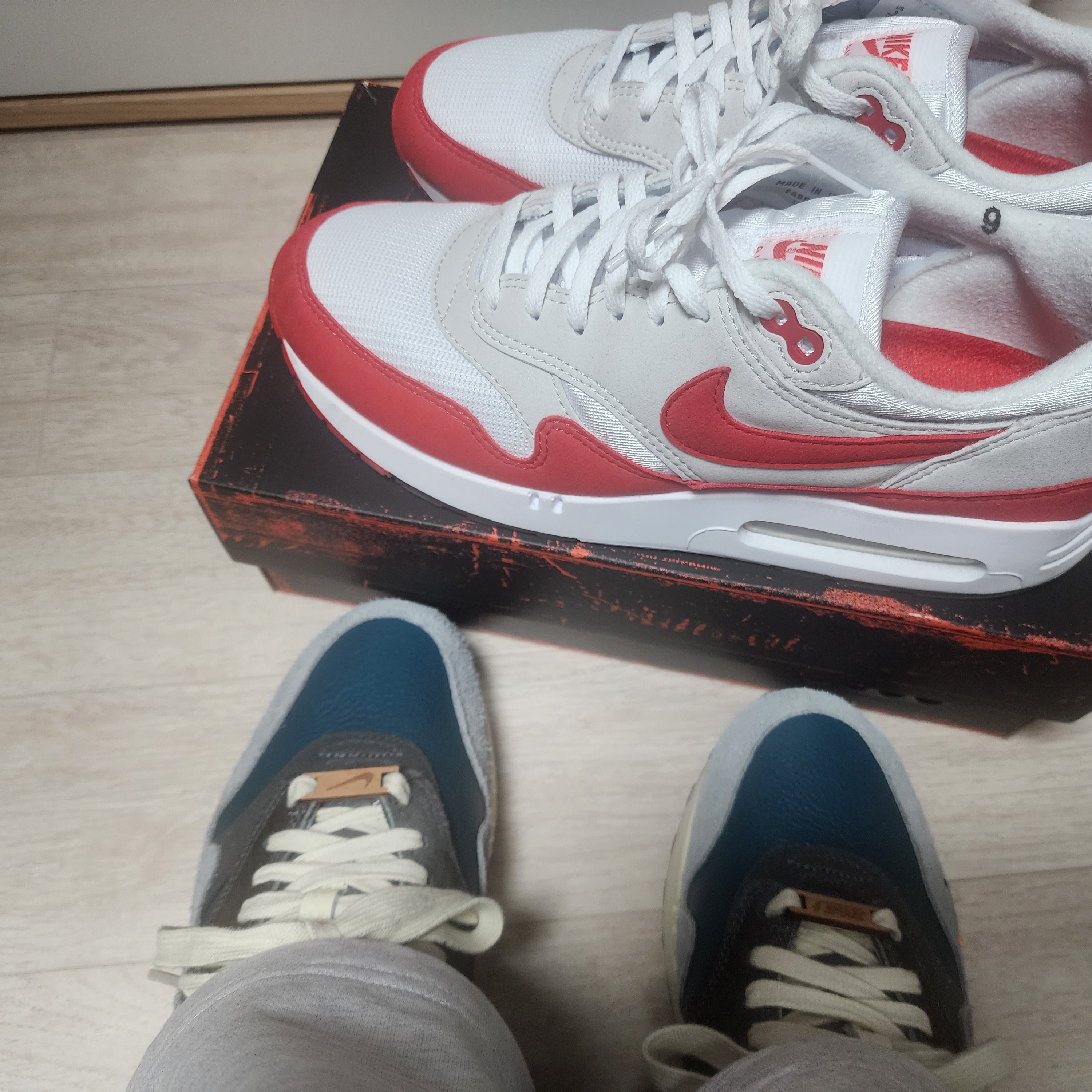 Nike x Kasina Air Max 1 SP Won-Ang Particle Grey, Nike Air Max 1 '86 Original Big Bubble 착용 스타일 - 1