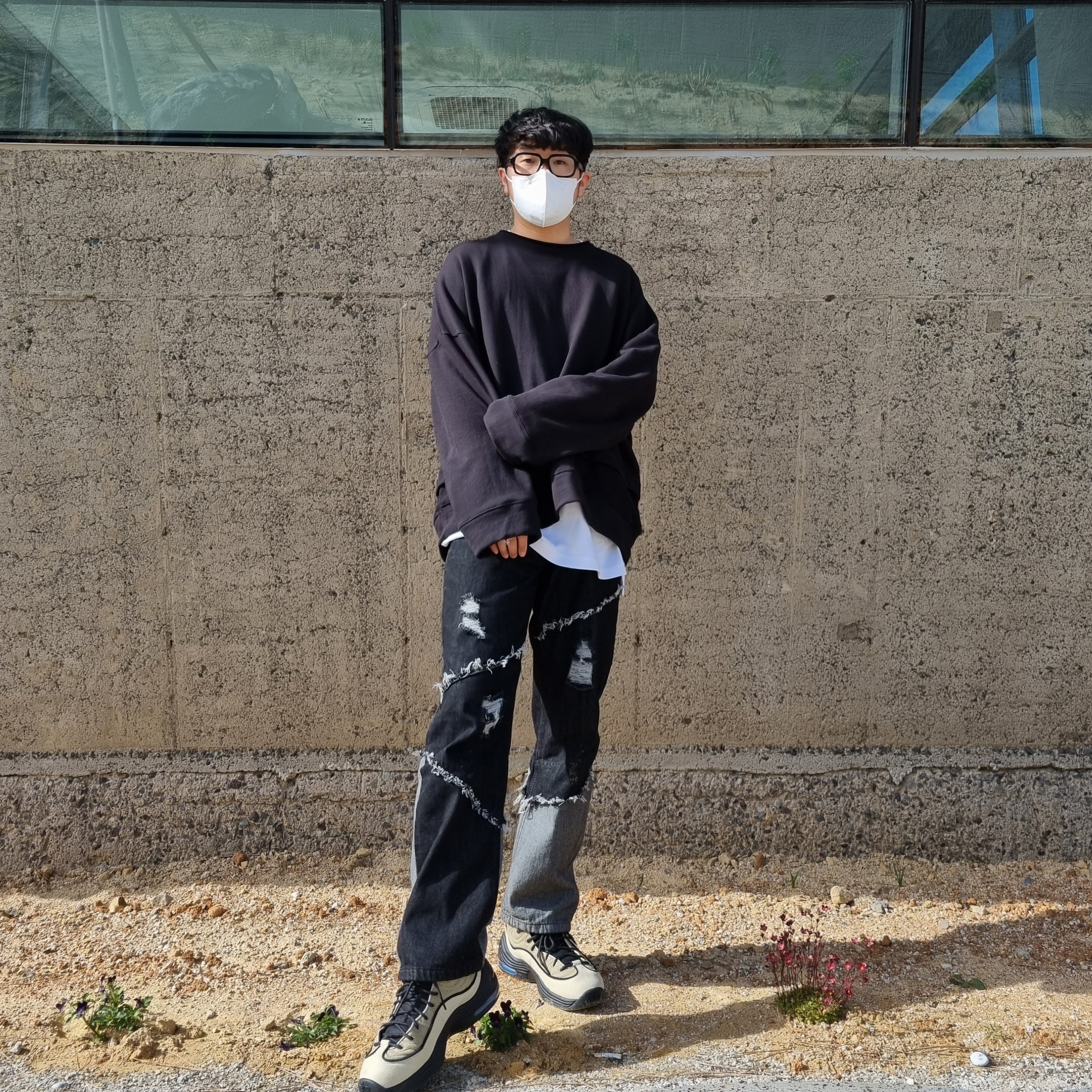 Nike x Stussy Air Penny II Rattan and Limestone 착용 스타일 - 4