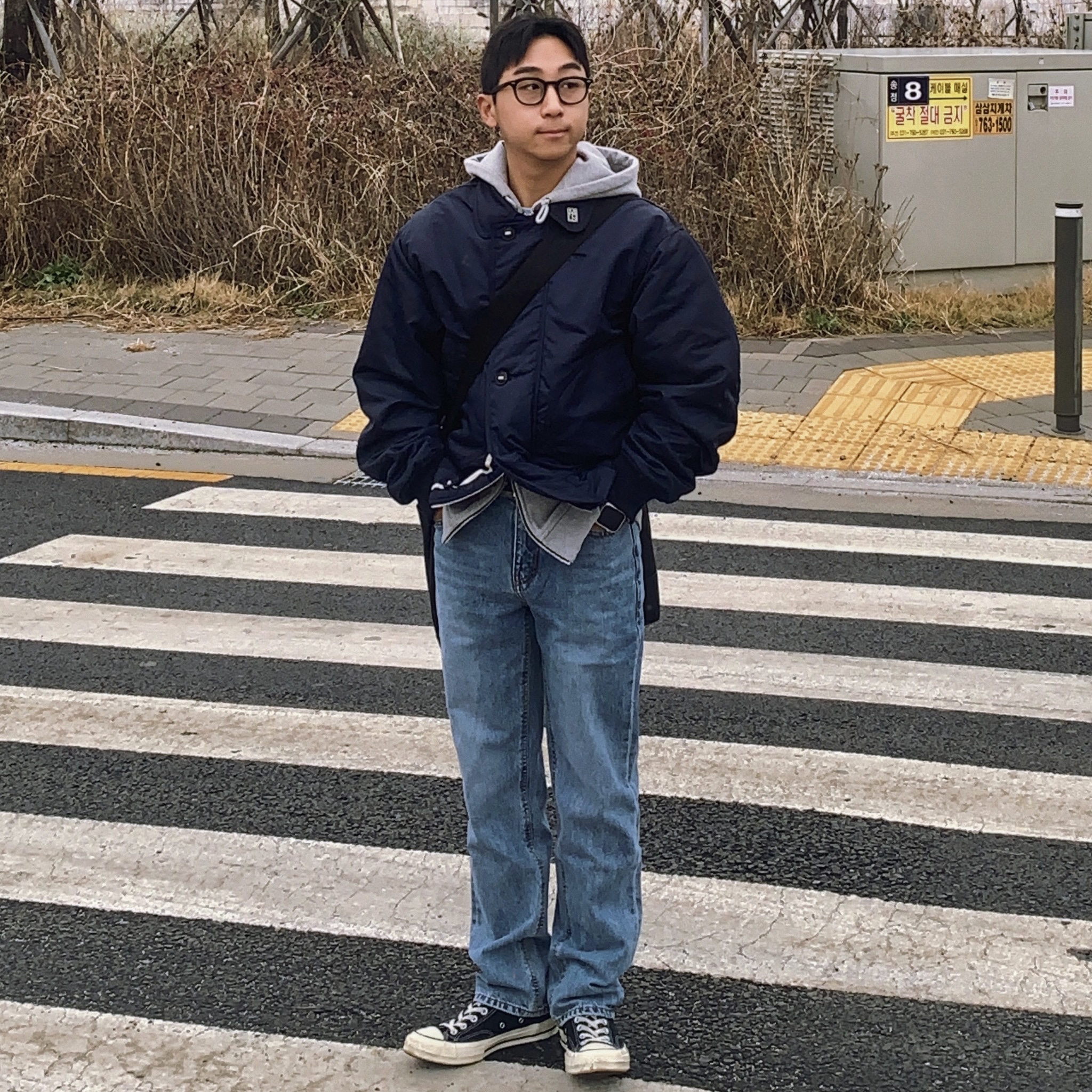 Converse Chuck 70 Hi Black 착용 스타일 - 2