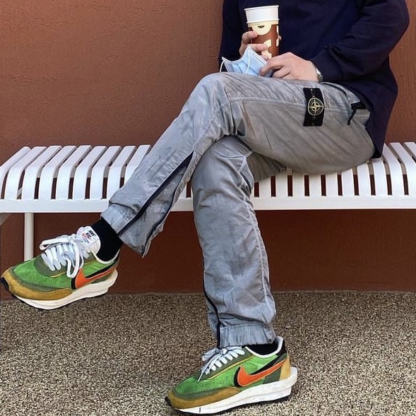 Nike x Sacai LDWaffle Green Multi 착용 스타일