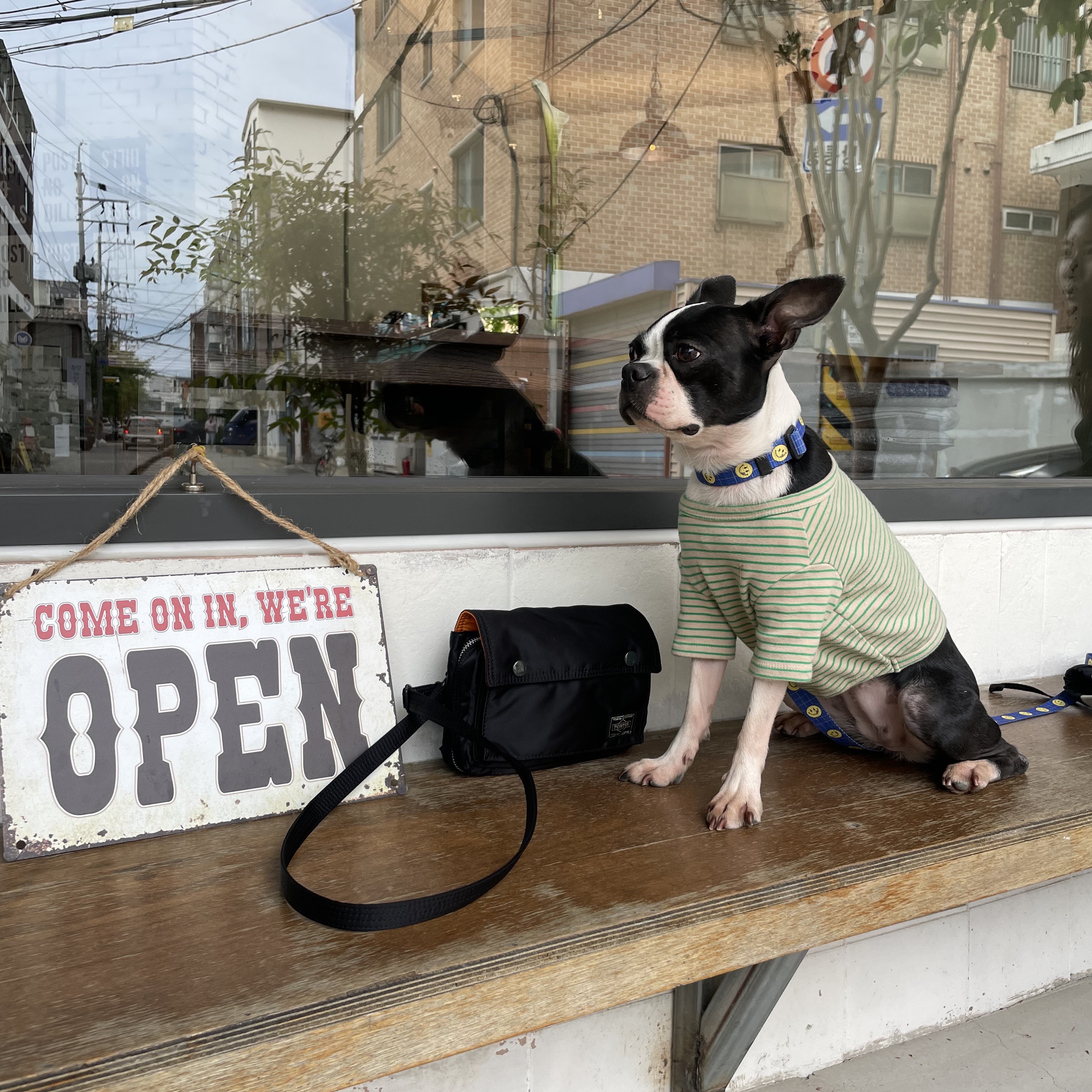 Porter Tanker Shoulder Bag Black 착용 스타일