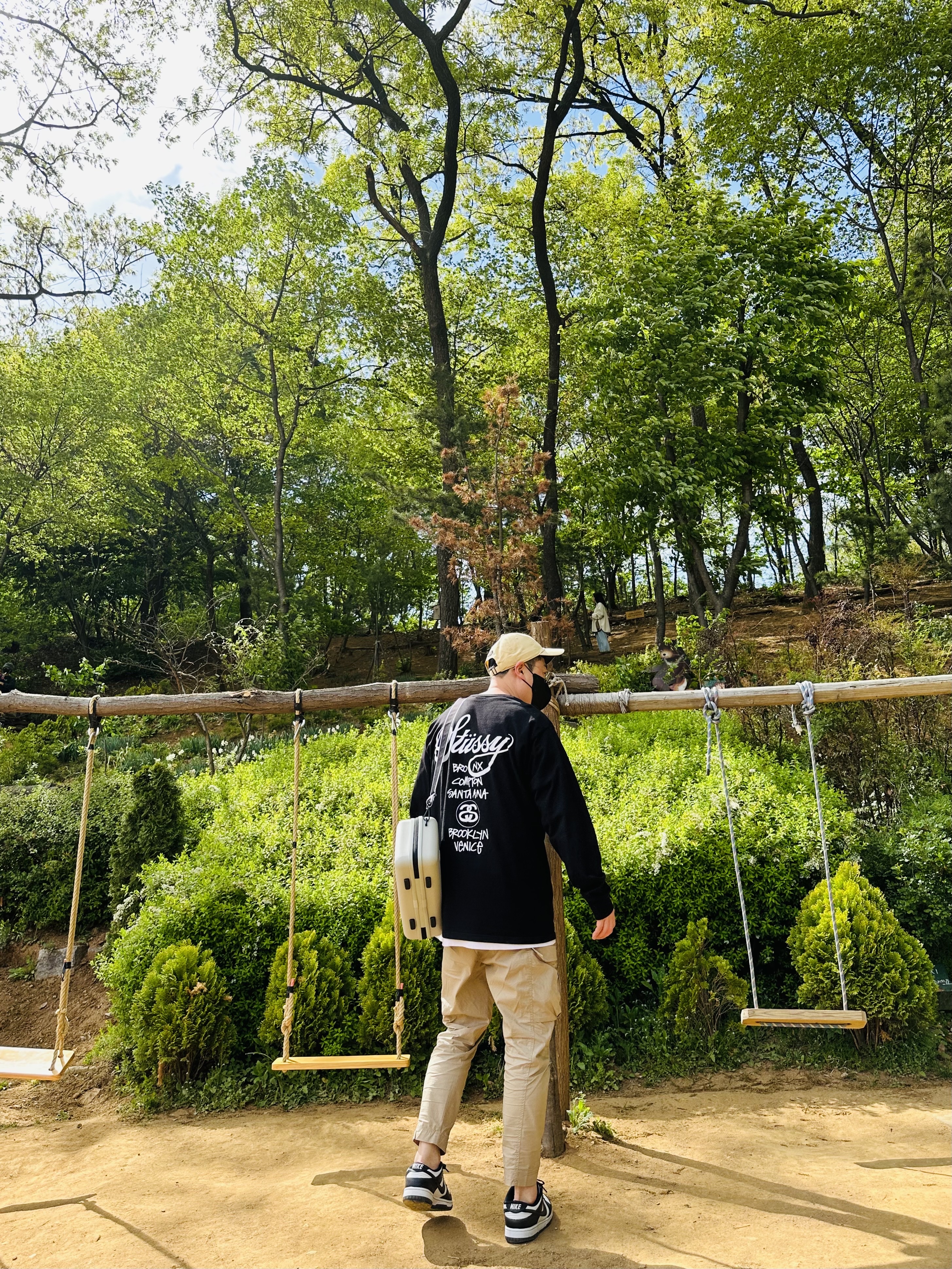 Stussy World Tour LS T-Shirt Black, Nike Dunk Low Retro Black 착용 스타일 - 3