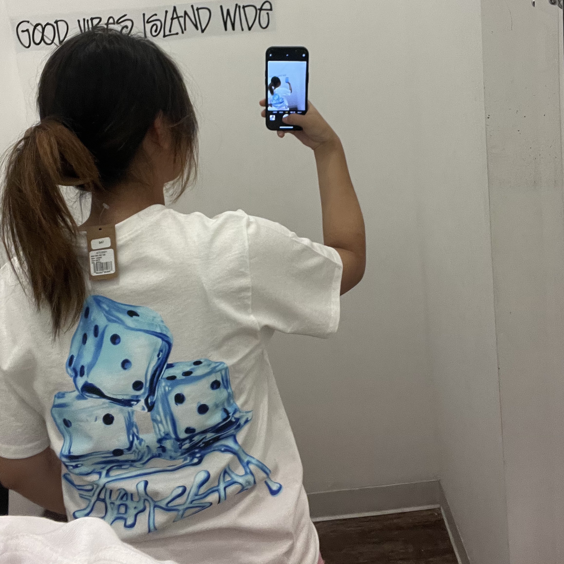 Stussy Melted T-Shirt White, Stussy Plush T-Shirt White 착용 스타일 - 1