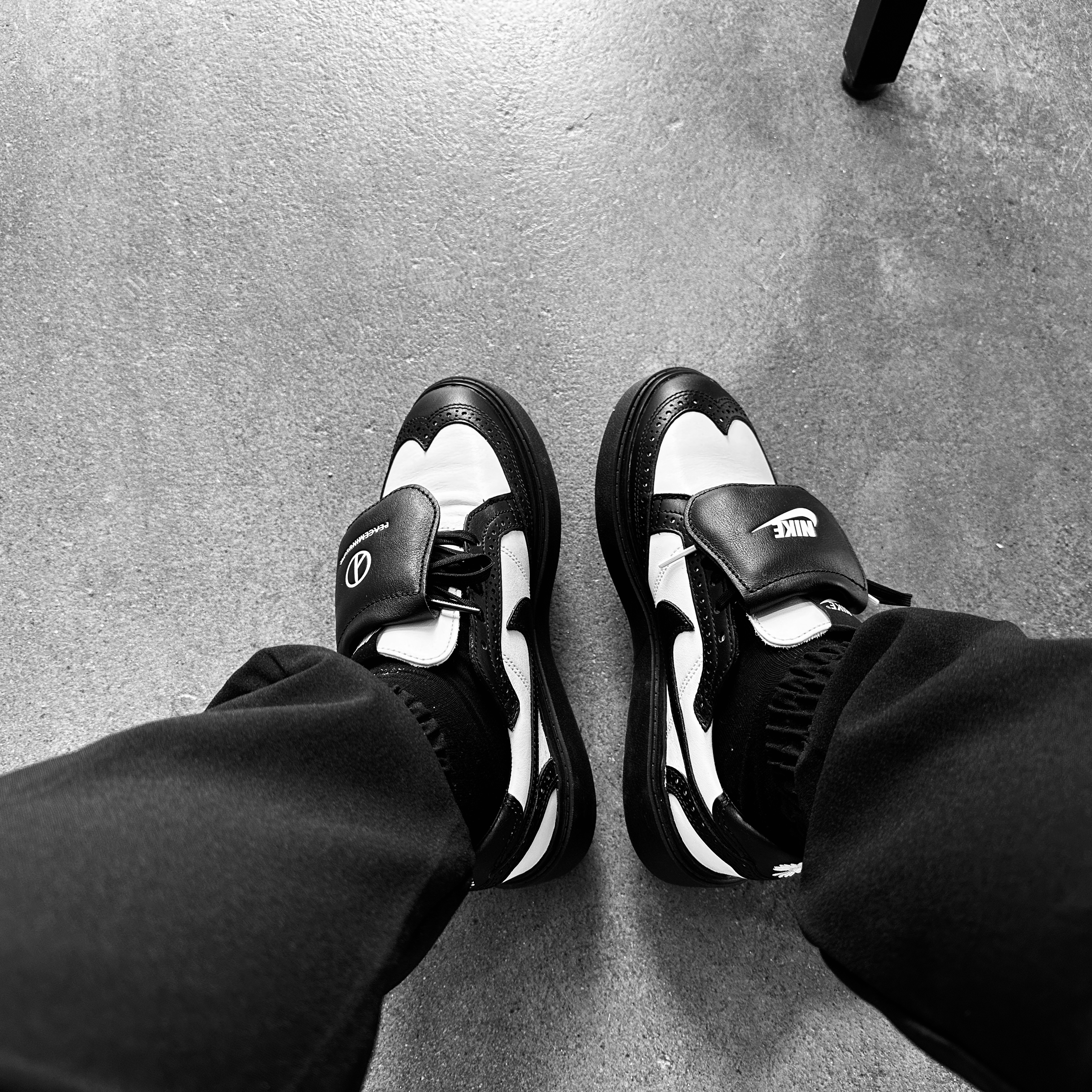 Nike x Peaceminusone Kwondo1 Black and White 착용 스타일
