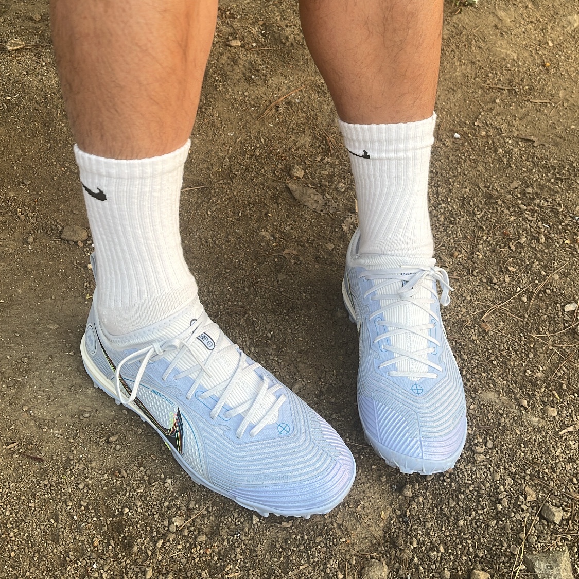 Nike Zoom Mercurial Vapor 14 Pro TF Grey Blackened Blue 착용 스타일 - 2