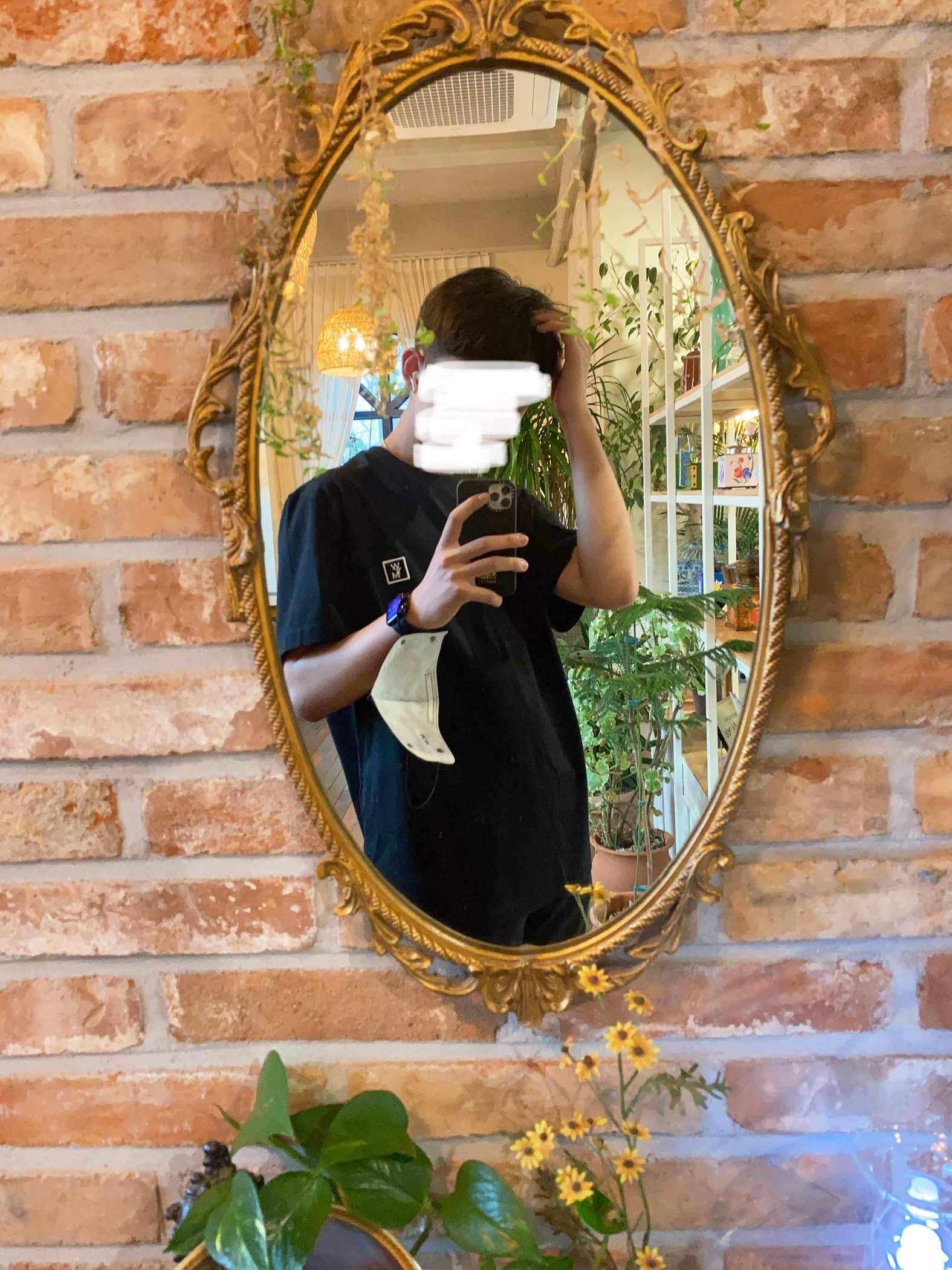 Wooyoungmi Cotton Back Logo T-shirt Black - 23SS 착용 스타일