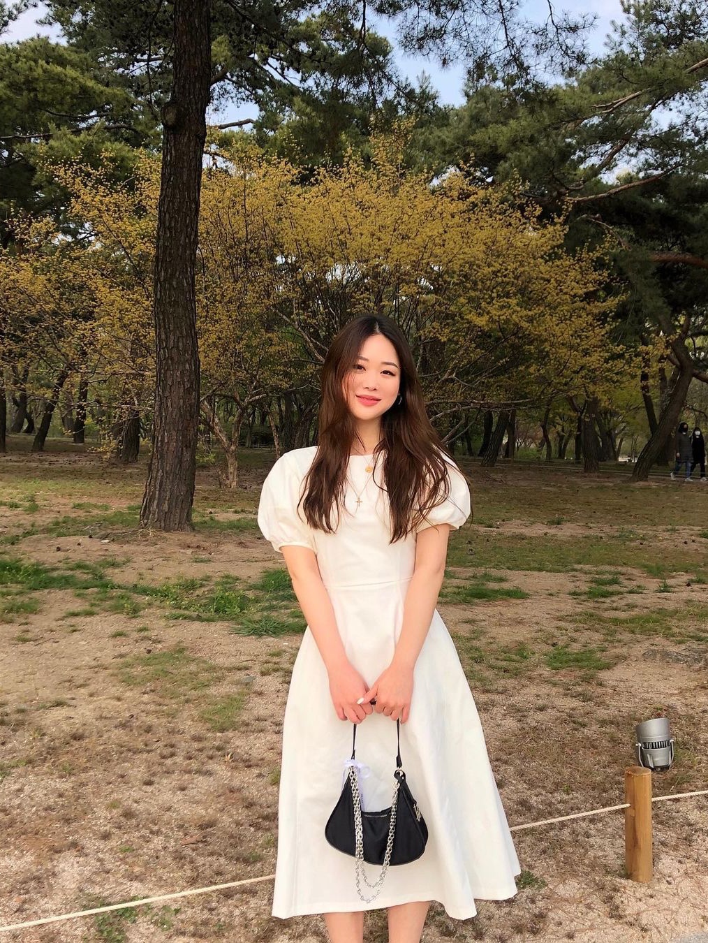 Haveless Women Signature Puff Dress Ivory, Haveless Women Signature Puff Dress Black 착용 스타일